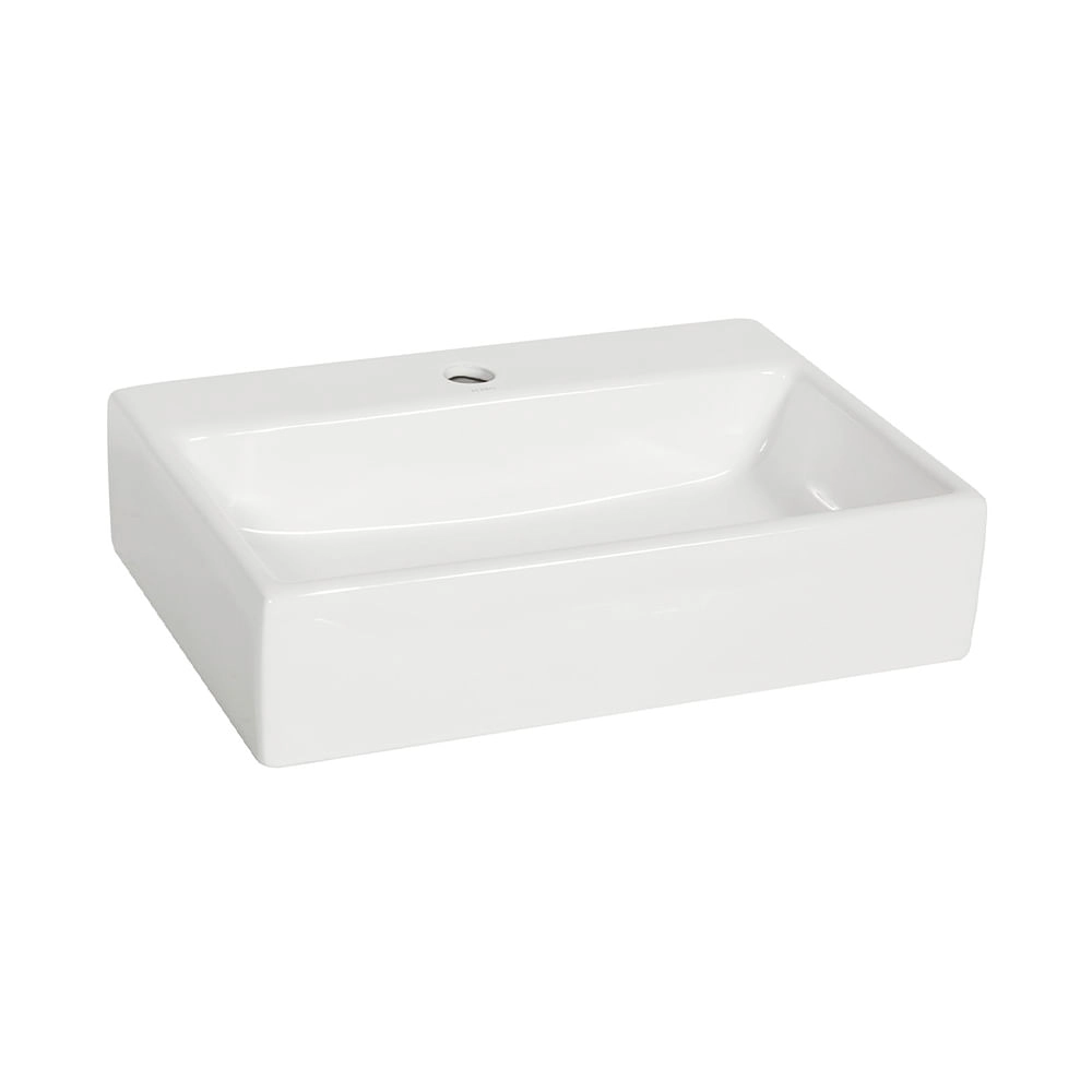 Lavamanos Creta sin Rebalse a Muro Rectangular 50cm Blanco