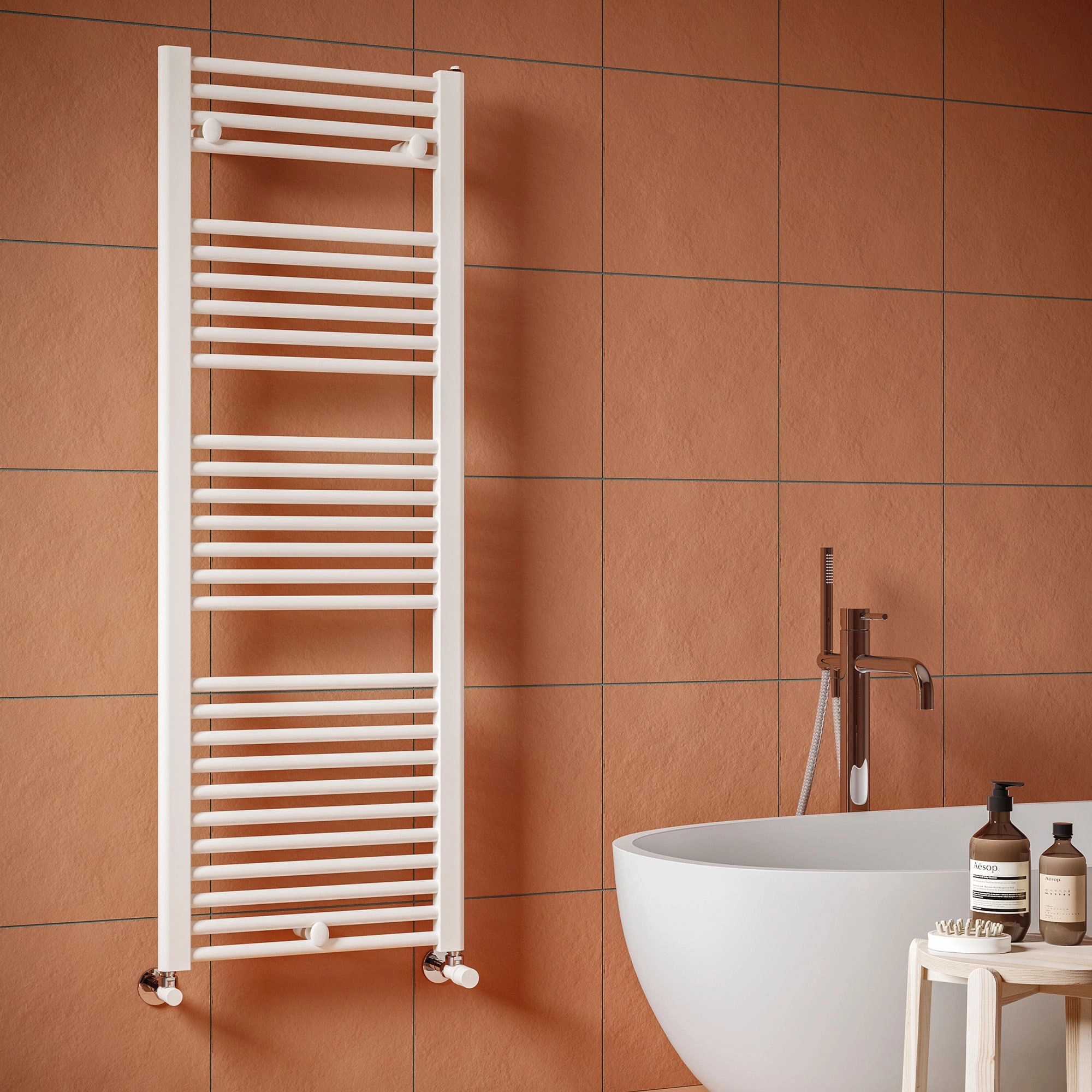 Seca Toallas Ares Metal Blanco 50x111.8x3 cm