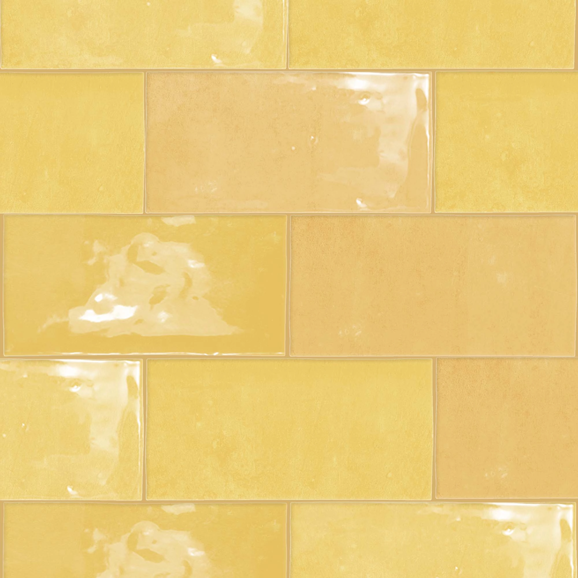 Cerámica Muro Fez Mustard Amarillo Gloss 6x12.5 cm