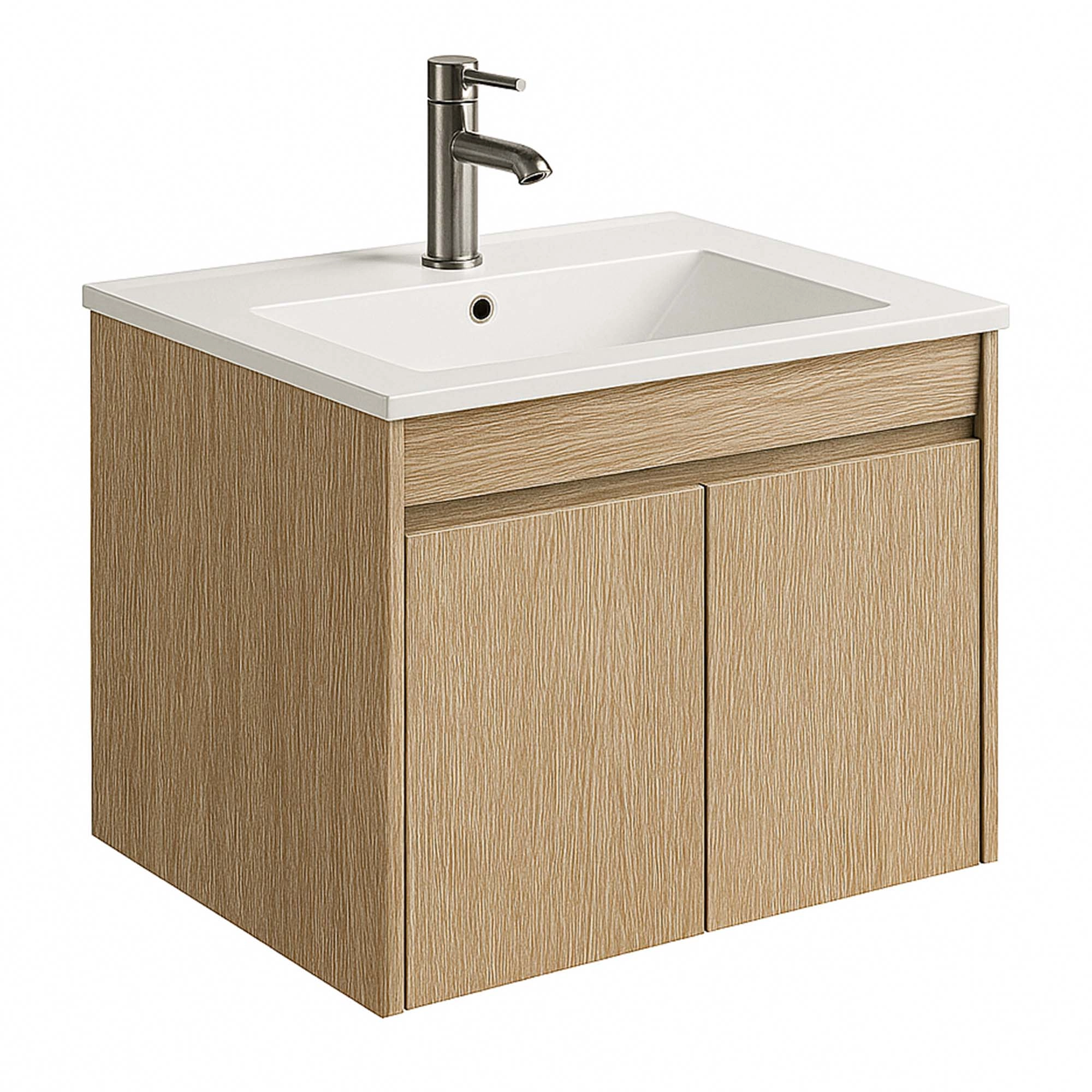 Mueble de Baño Nepal con Lavamanos 700x470x495 mm 2 Puertas Brown Wood