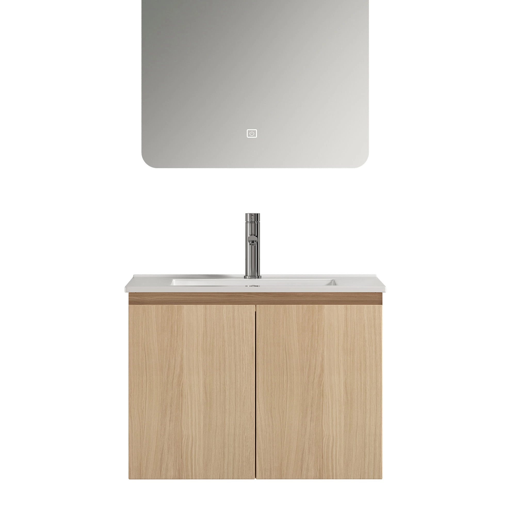Mueble de Baño Nepal con Lavamanos 700x470x495 mm 2 Puertas Light Oak