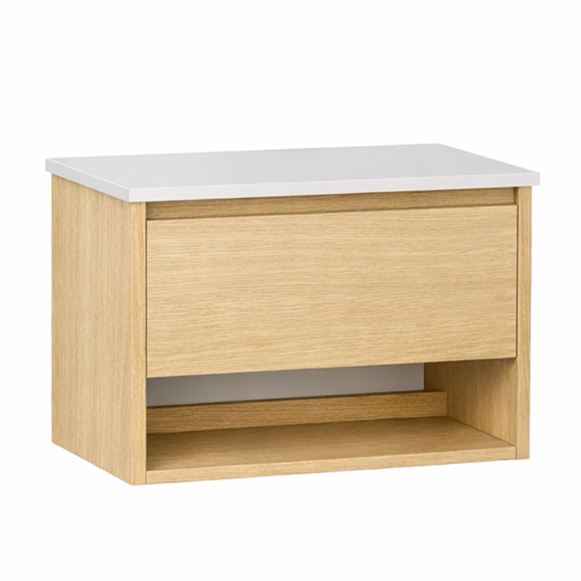 Mueble de Baño Nepal con Lavamanos 600x470x495 mm 1 Cajón y Repisa Light Oak