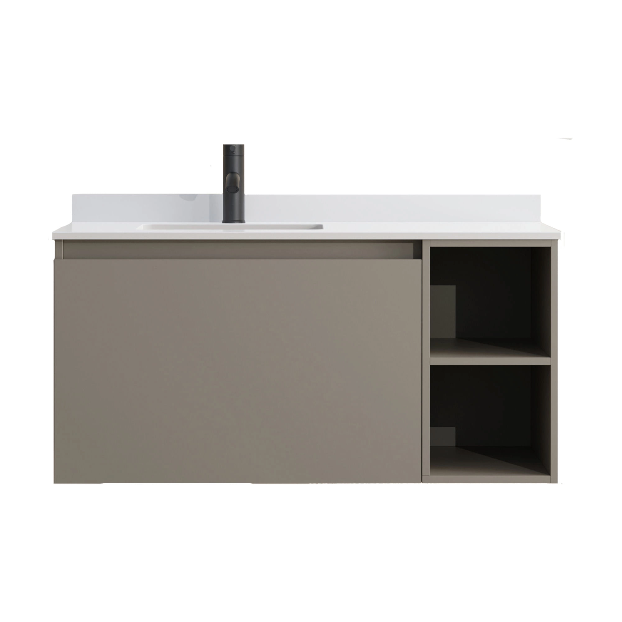 Mueble de Baño Princess con Lavamanos 800x470x500 mm 1 Cajón y Repisa Grey Moka