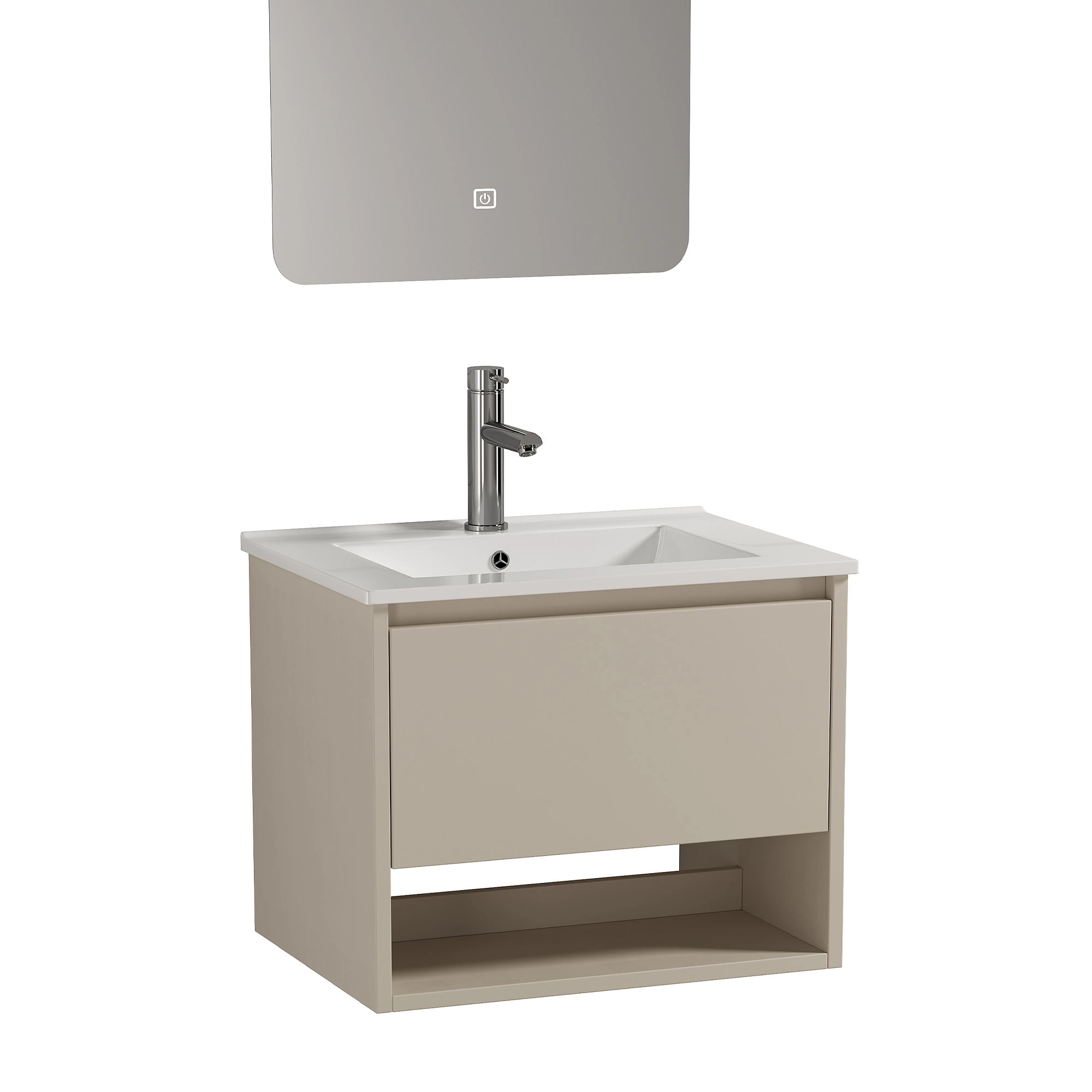Mueble de Baño Nepal con Lavamanos 600x470x495 mm 1 Cajón y Repisa Beige