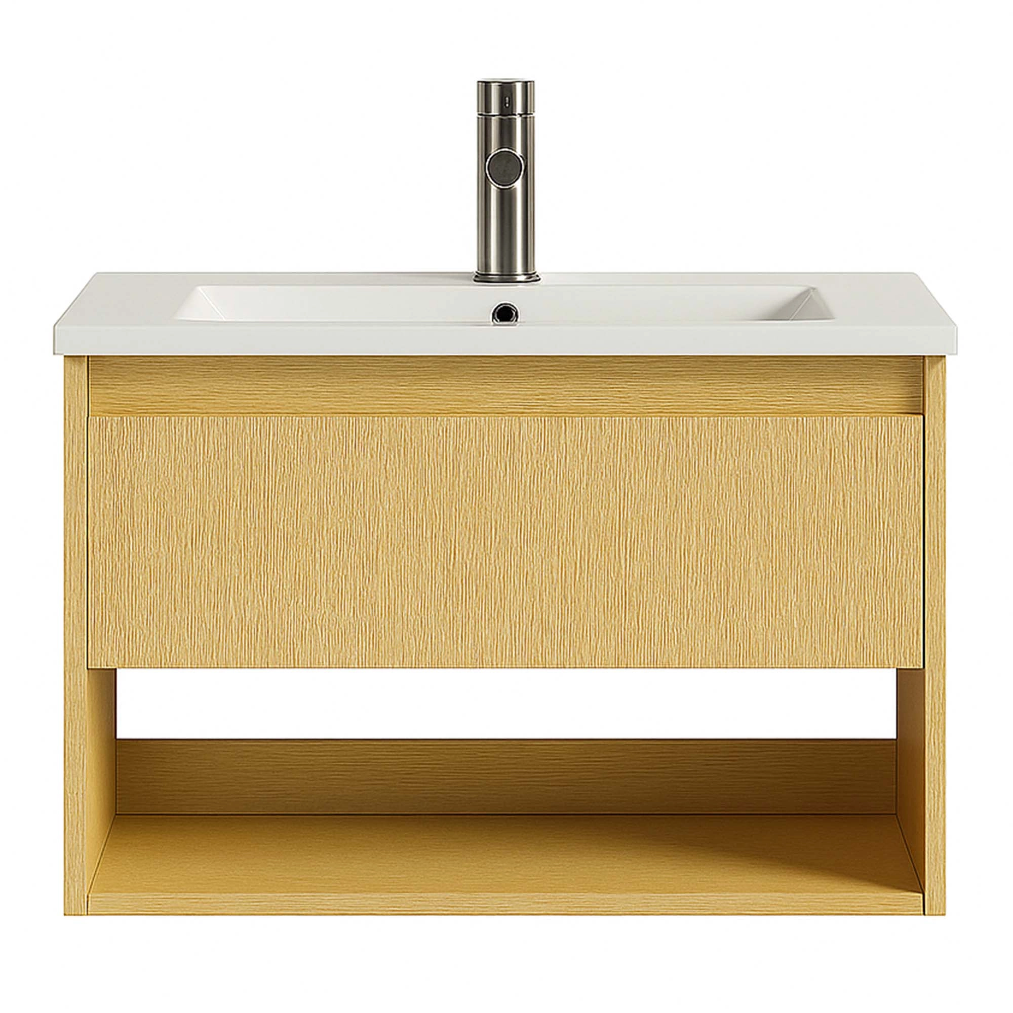 Mueble de Baño Nepal con Lavamanos 700x470x595 mm 1 Cajón y Repisa Light Oak