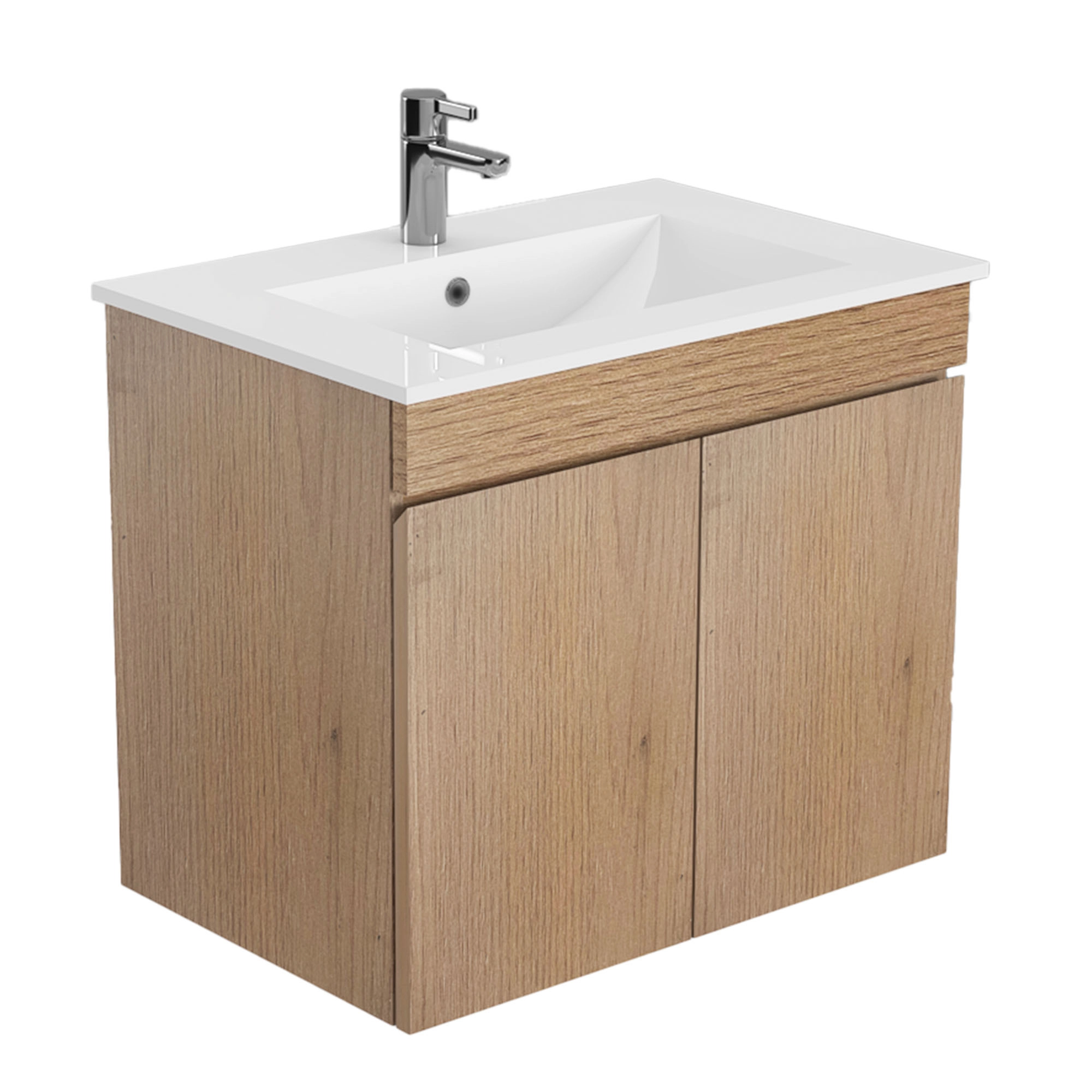 Mueble de Baño Delfos con Lavamanos 600x450x600 mm 2 Puertas Natural Oak