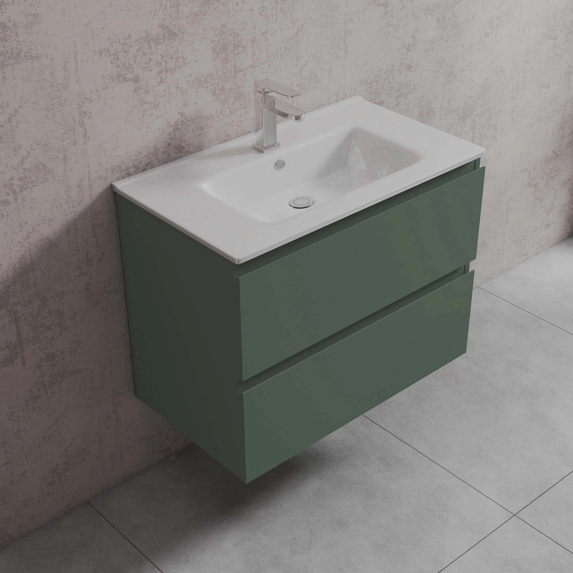 Mueble de Baño Delfos con Lavamanos 800x475x550 mm 2 Cajones Forest