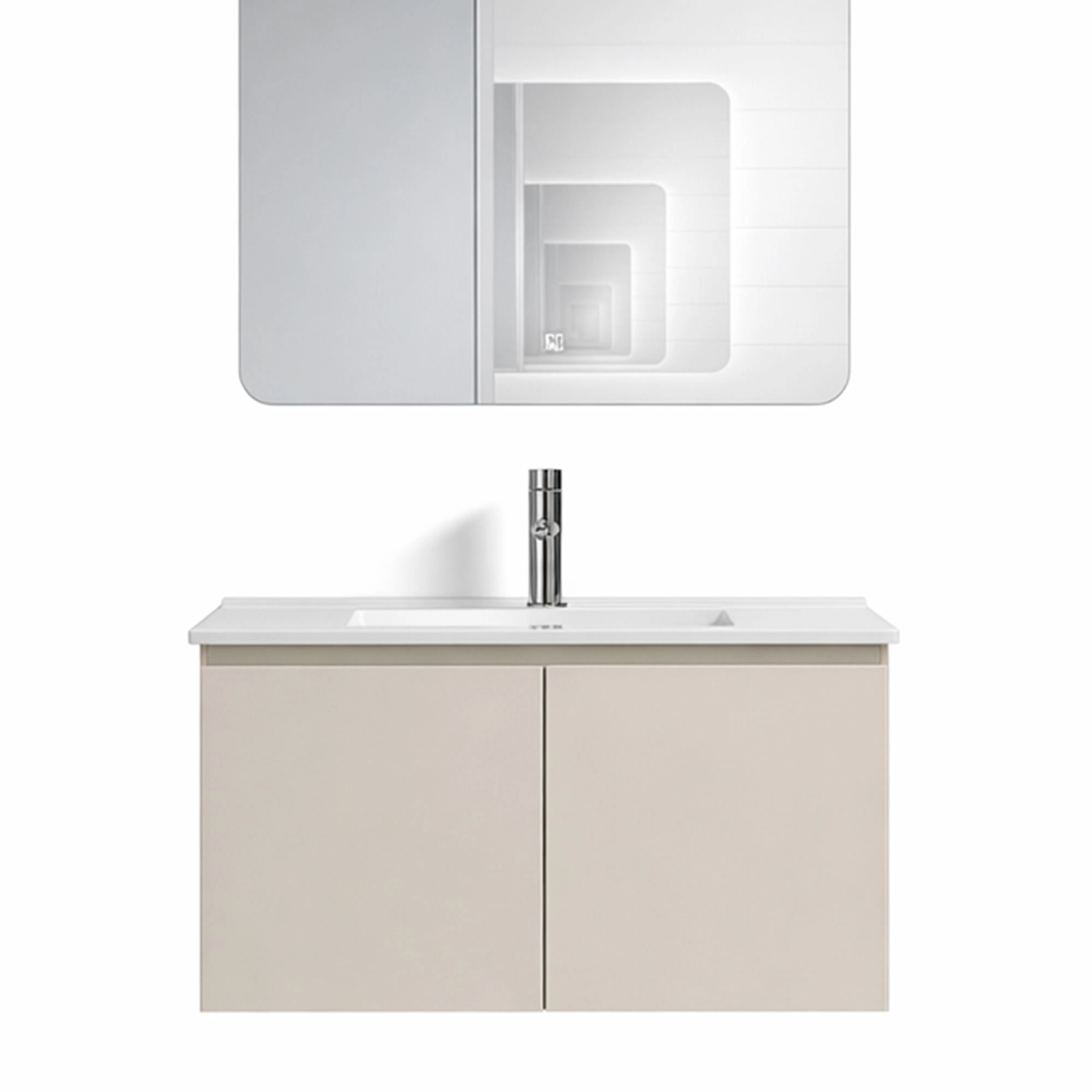 Mueble de Baño Nepal con Lavamanos 600x465x500 mm 2 Puertas Beige