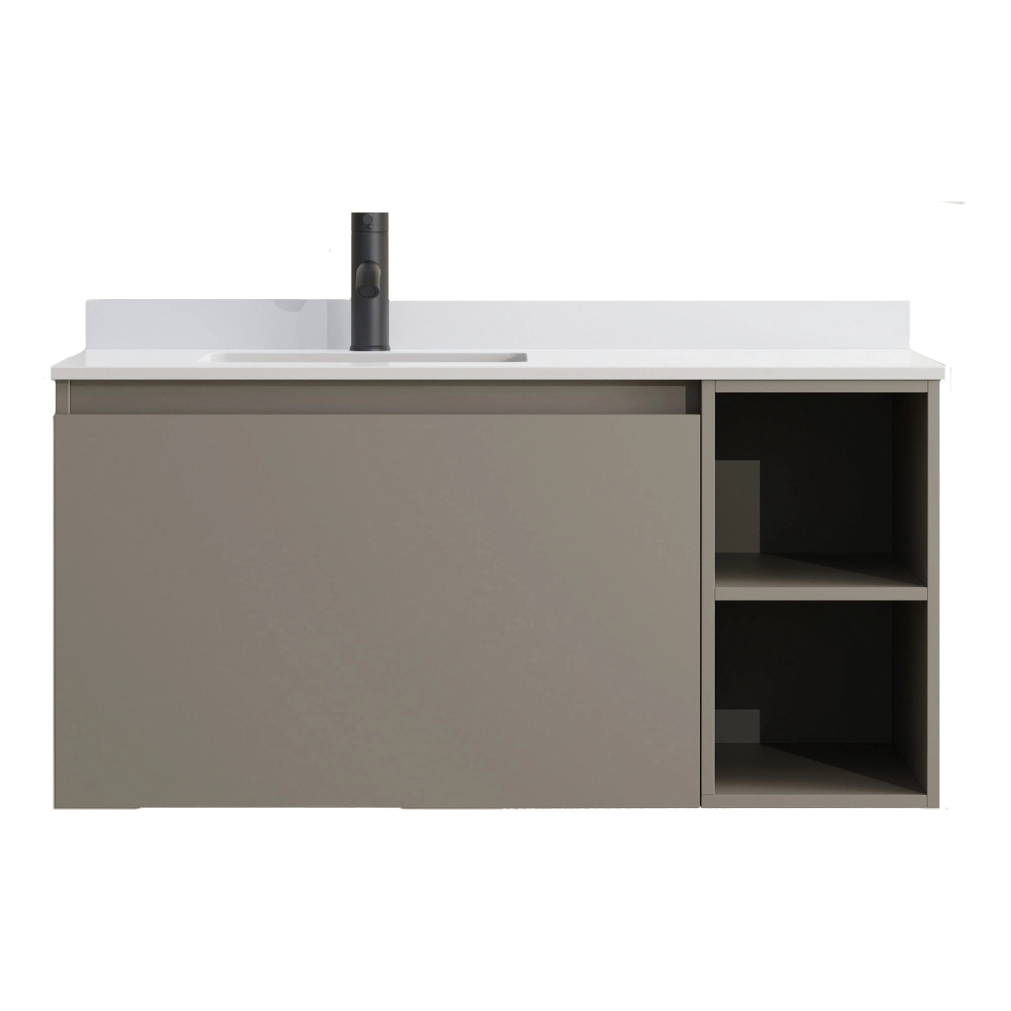 Mueble de Baño Princess con Lavamanos 1000x470x500 mm 1 Cajón y Repisa Grey Moka