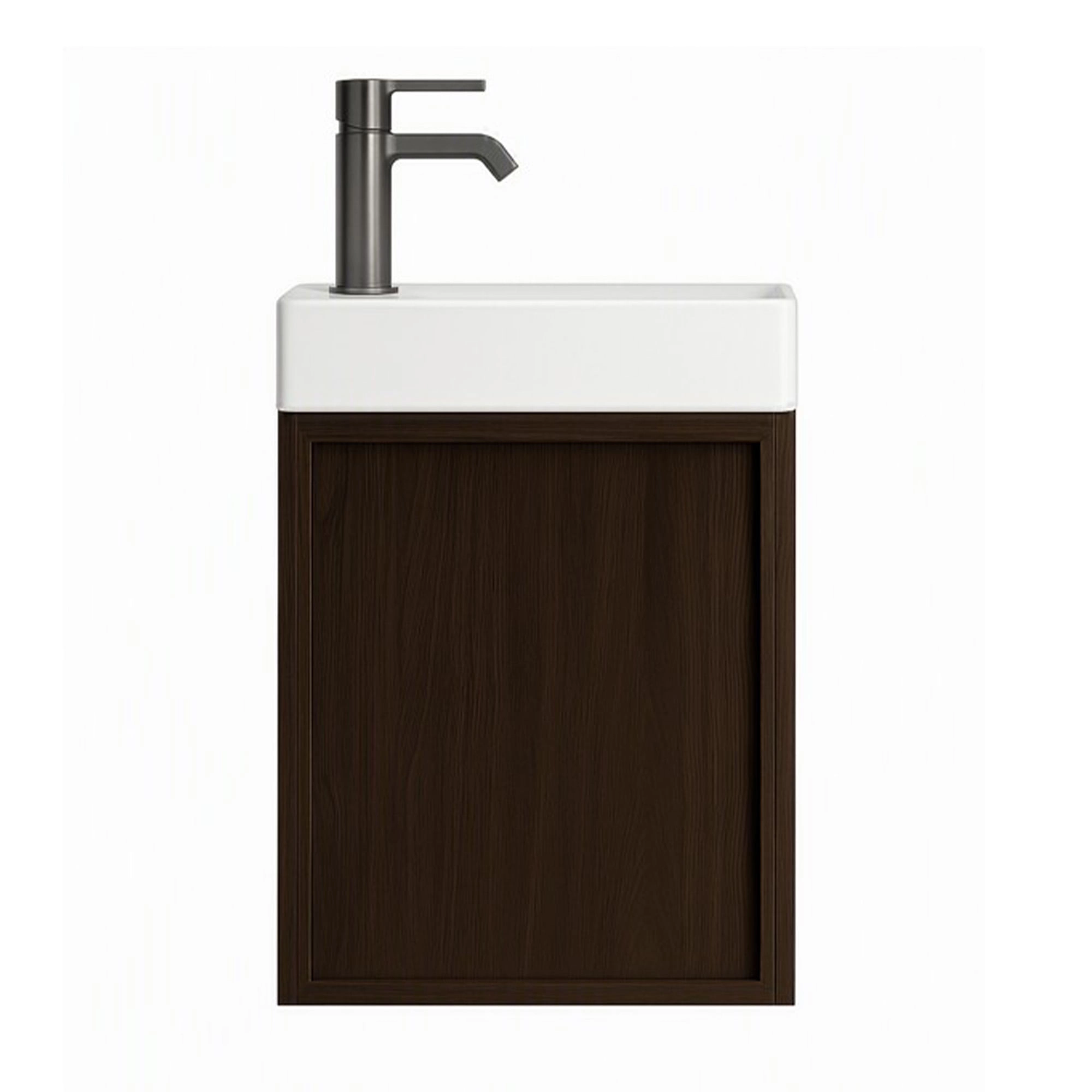 Mueble de Baño Mini York Black con Lavamanos 250x450x500 mm Café 1 Cajón