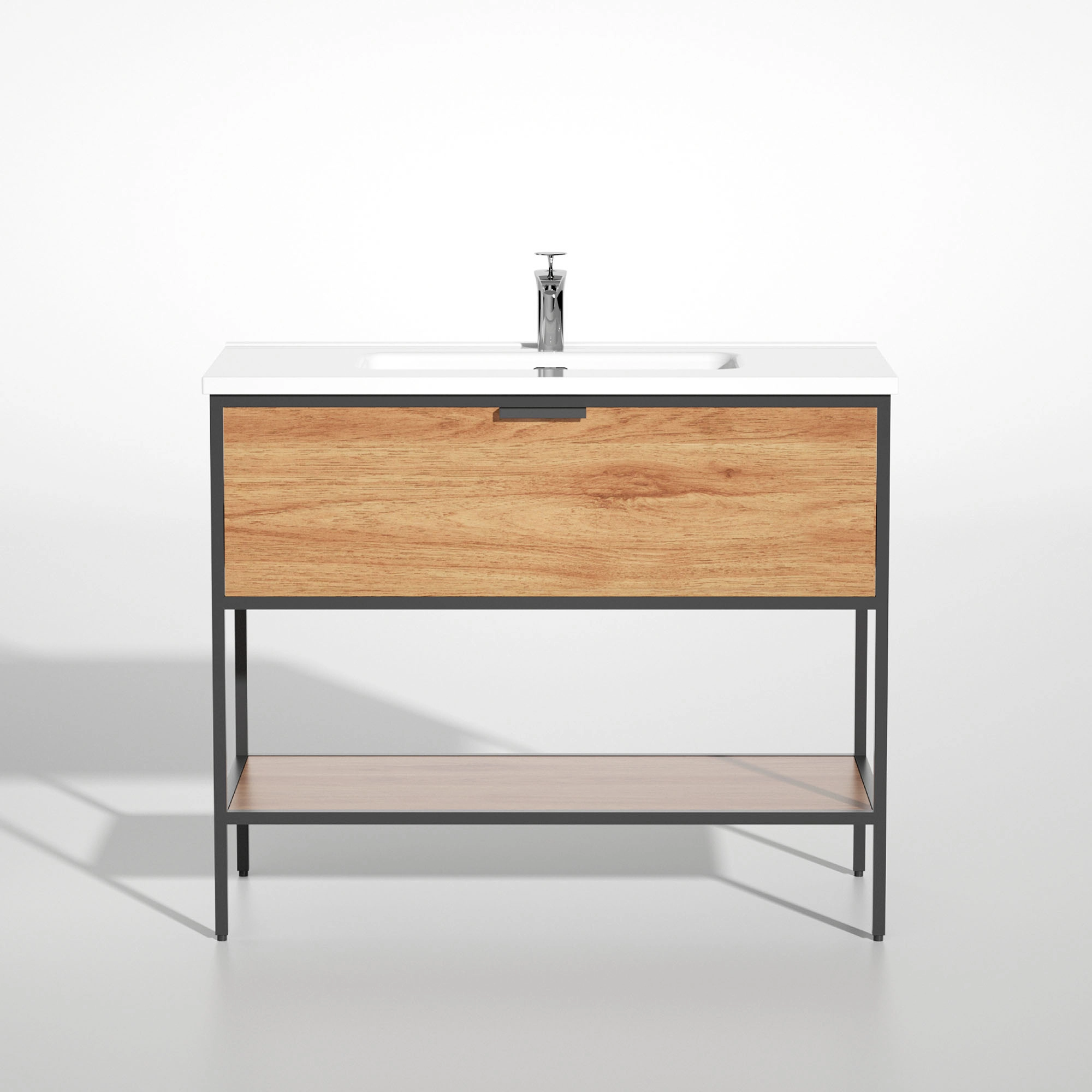 Mueble de Baño Metropolitan con Lavamanos 1200x465x850 mm 1 Cajón Walnut