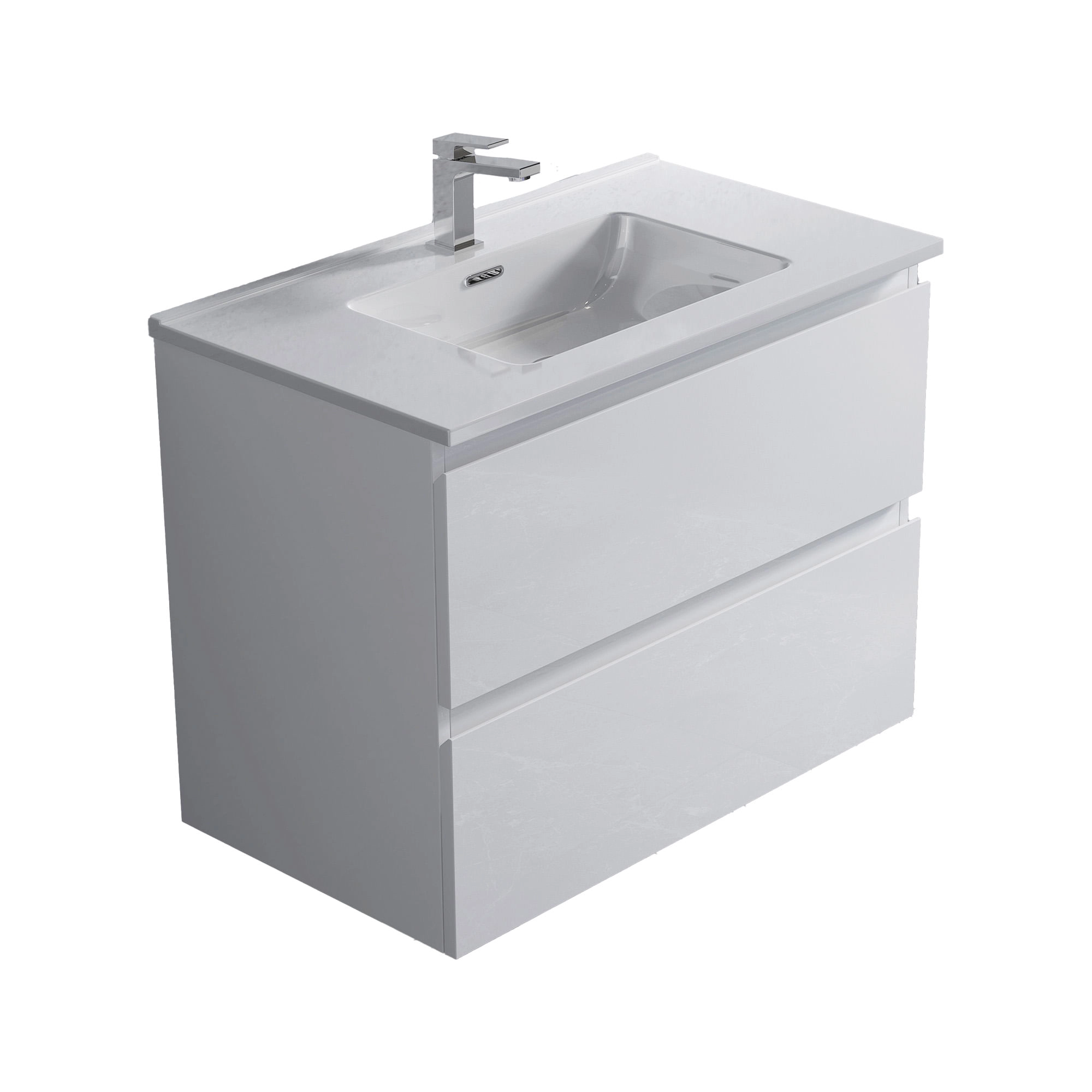 Mueble de Baño Albany con Lavamanos 600x450x600 mm 2 Cajones Matte White