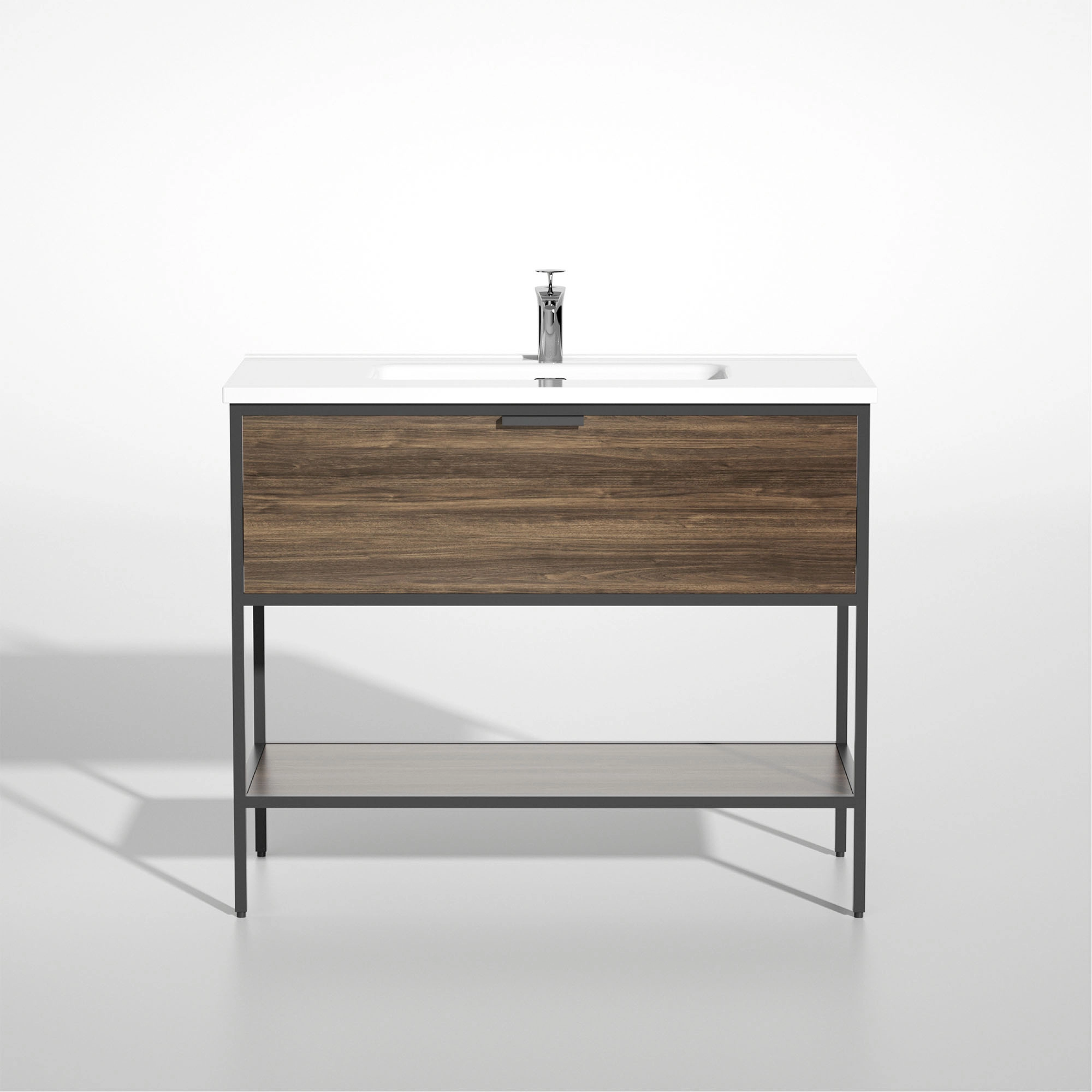 Mueble de Baño Metropolitan con Lavamanos 1200x465x850 mm 1 Cajón Black Walnut