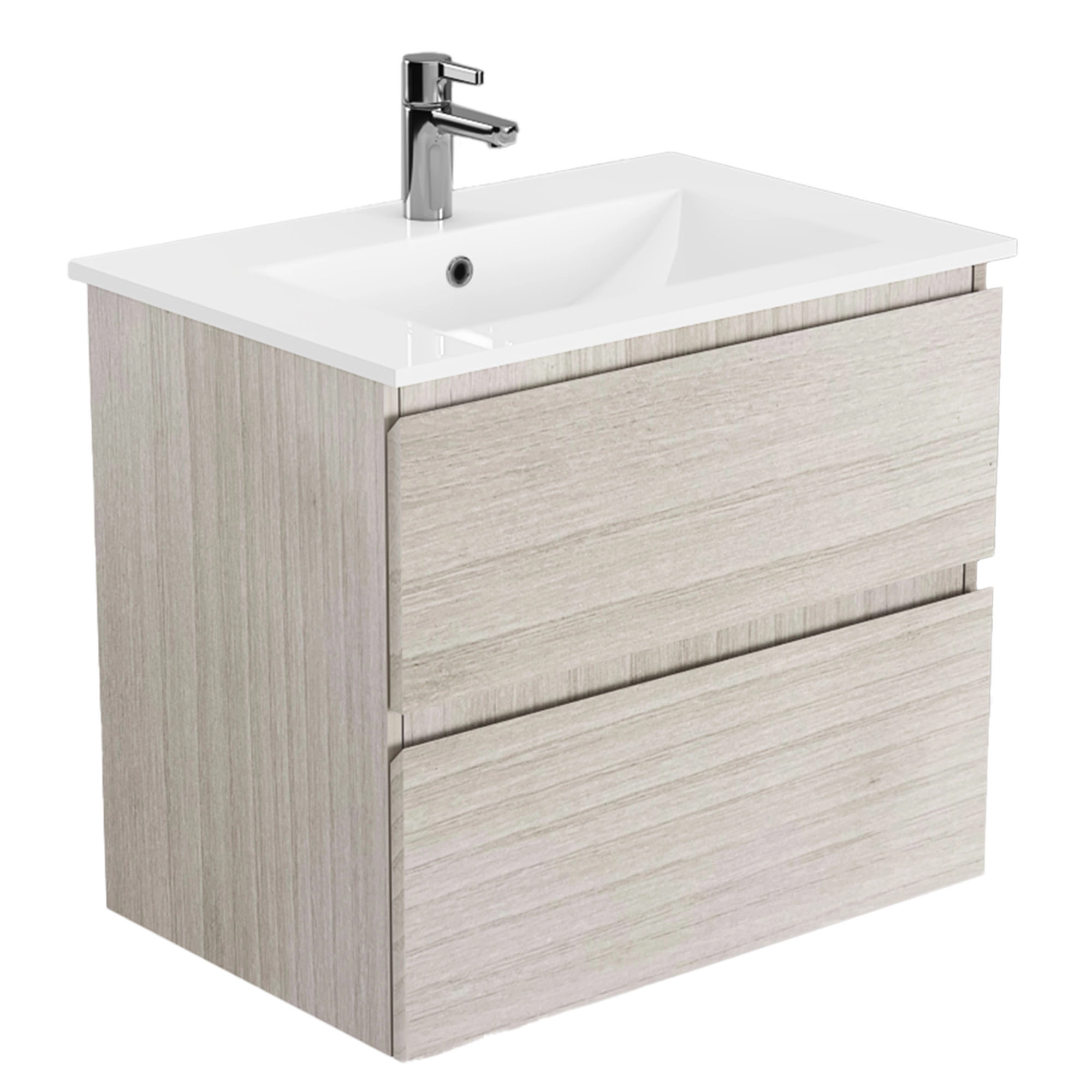 Mueble de Baño Delfos con Lavamanos 600x450x600 mm 2 Cajones Danish Oak