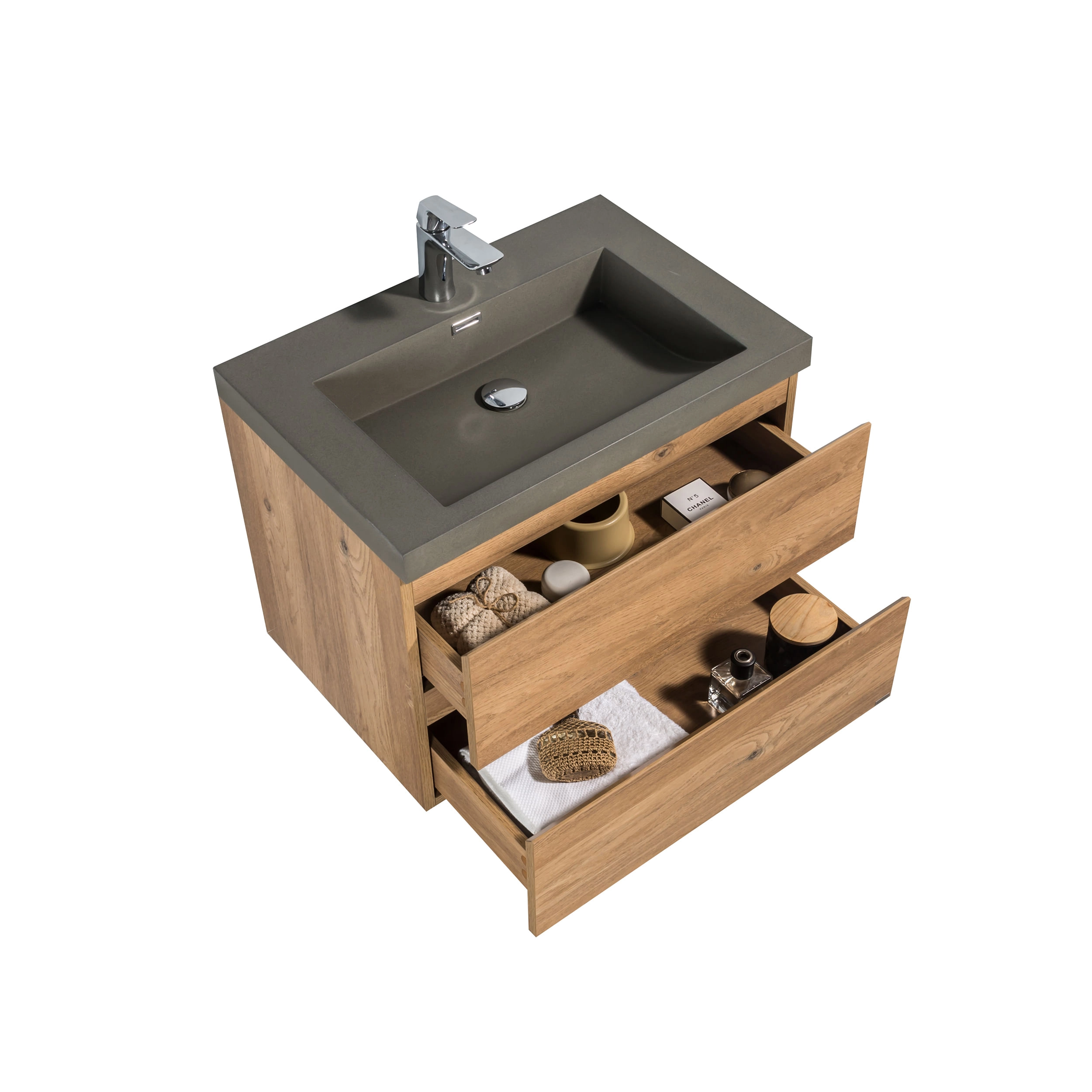 Mueble de Baño City con Lavamanos 700x550x480 mm Nutwood