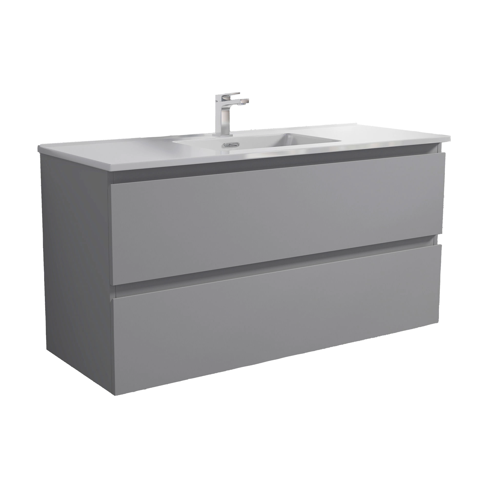 Mueble de Baño Albany con Lavamanos 1200x450x600 mm 2 Cajones Moon Grey