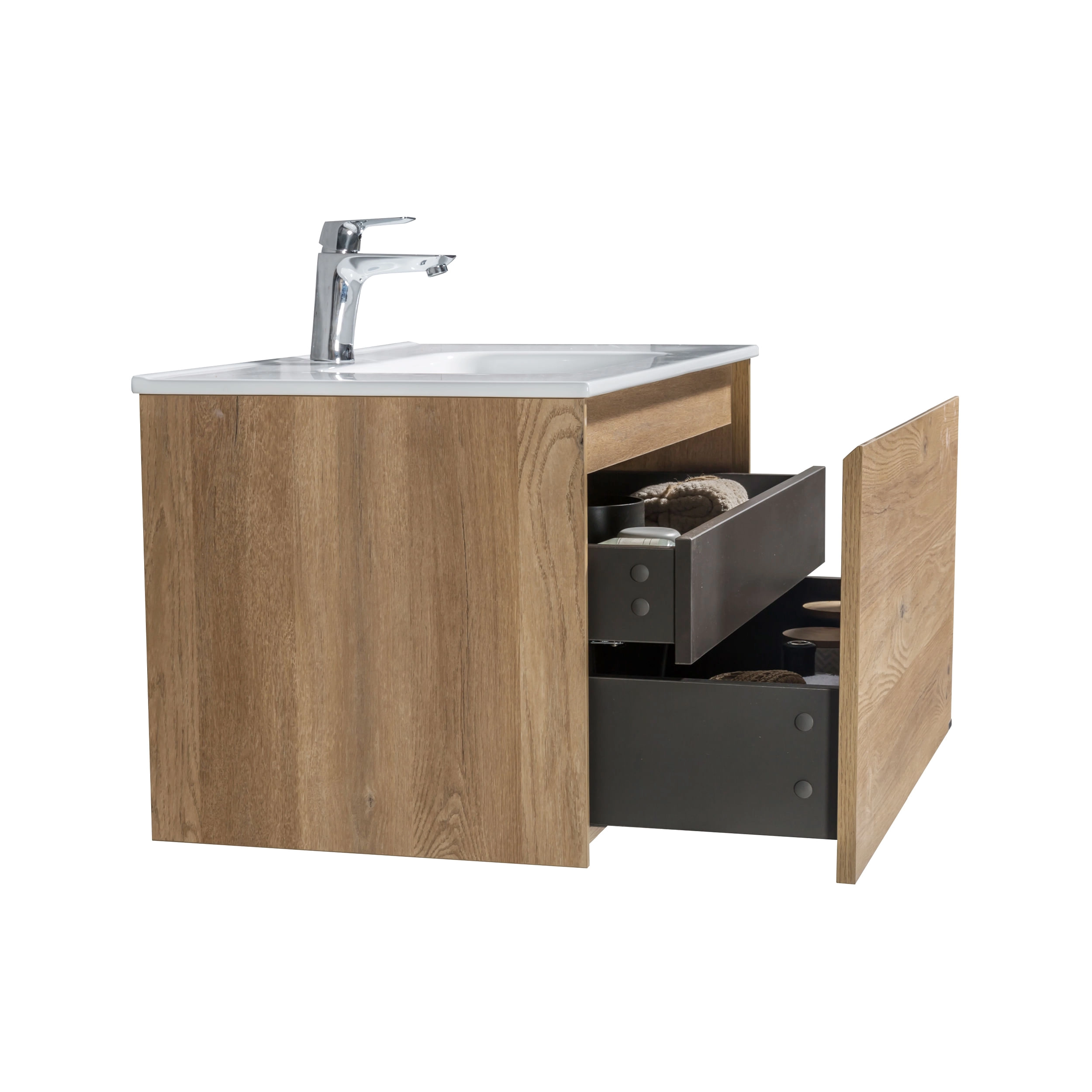 Mueble de Baño Box con Lavamanos 800x455x450 mm Nutwood