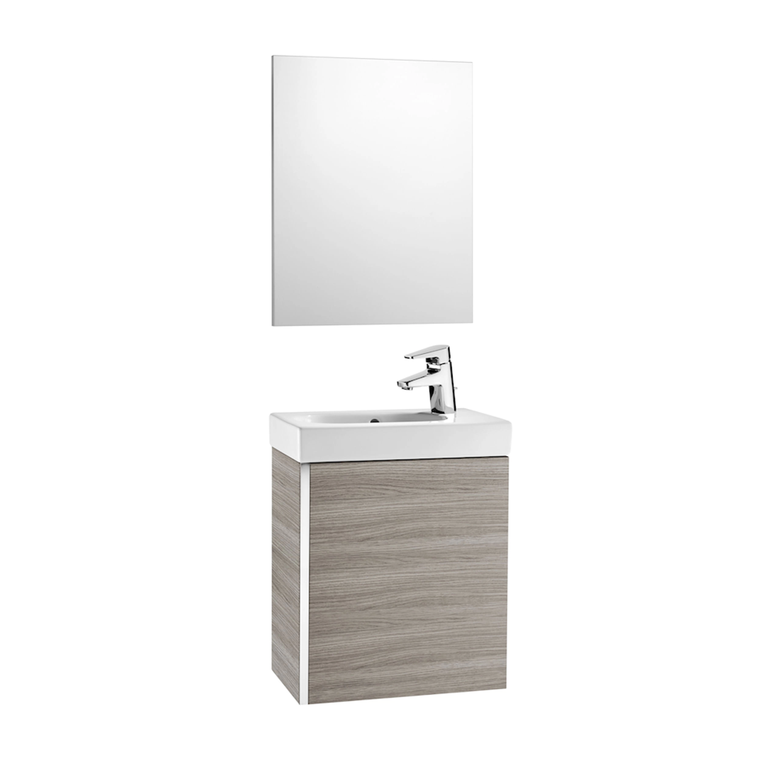 Mueble de Baño Mini con Lavamanos 450x450x575 mm 1 Puerta Gris Arenado