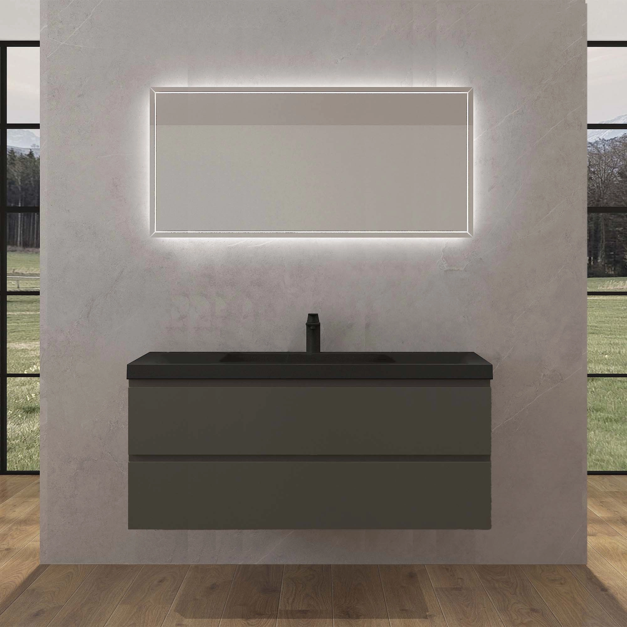 Mueble de Baño City con Lavamanos 1000 mm Thunder Grey Matt