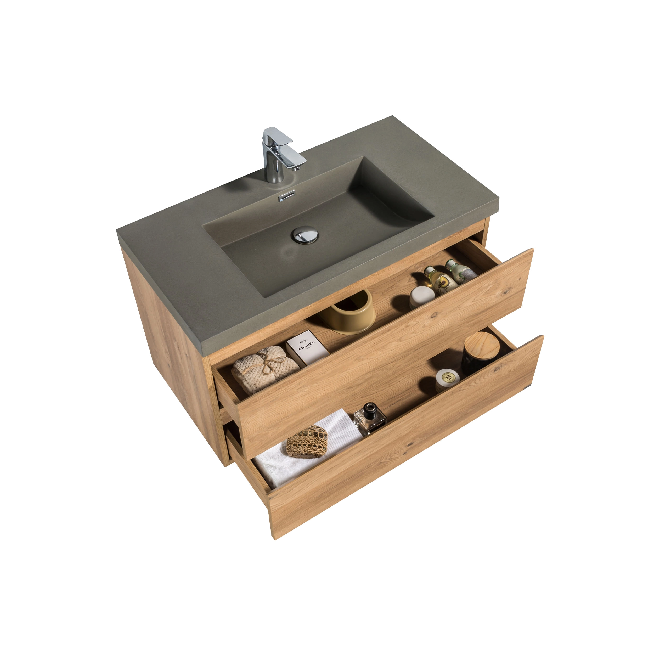 Mueble de Baño City con Lavamanos 900x550x480 mm Nutwood
