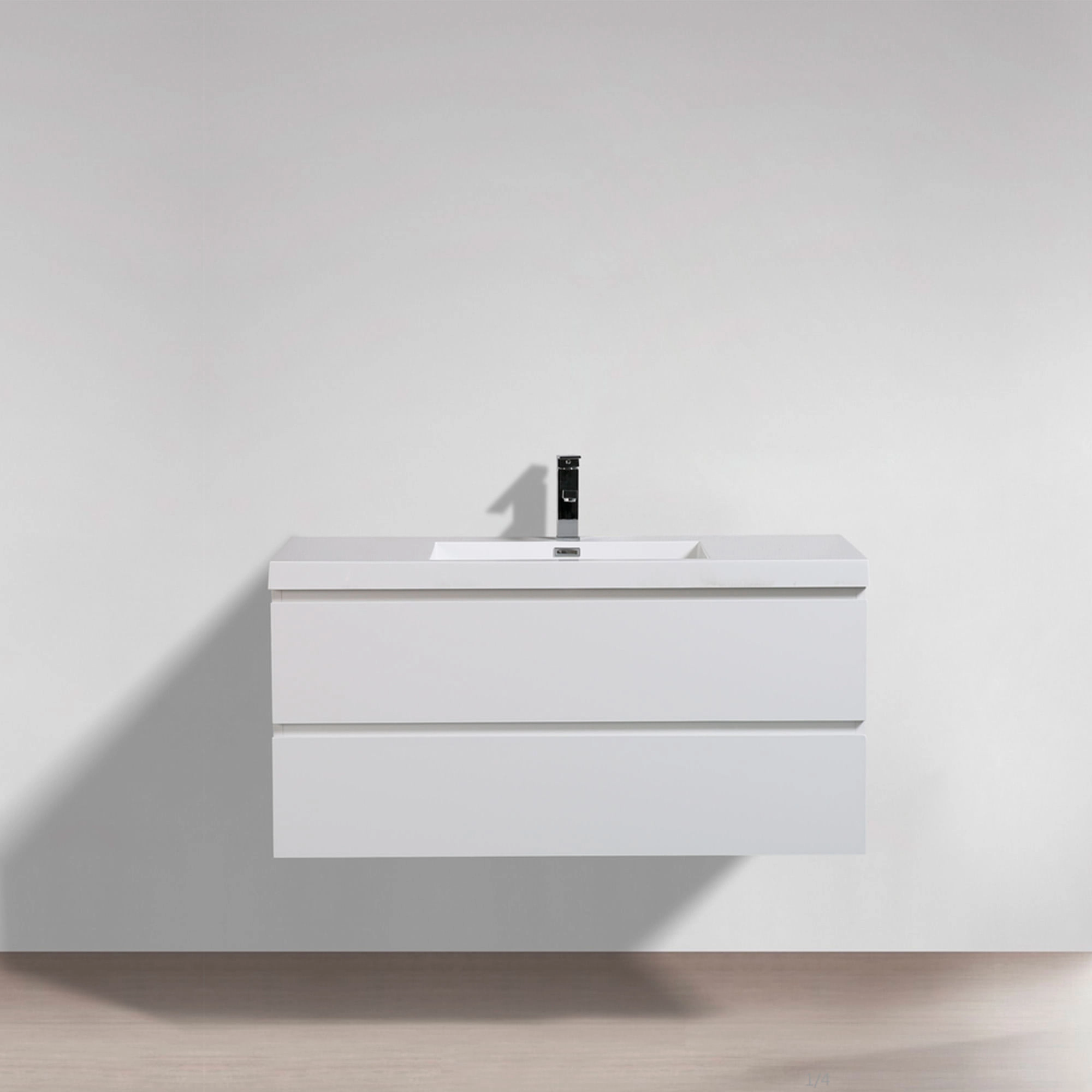 Mueble de Baño City con Lavamanos 1100x500x480 mm Blanco Brillo