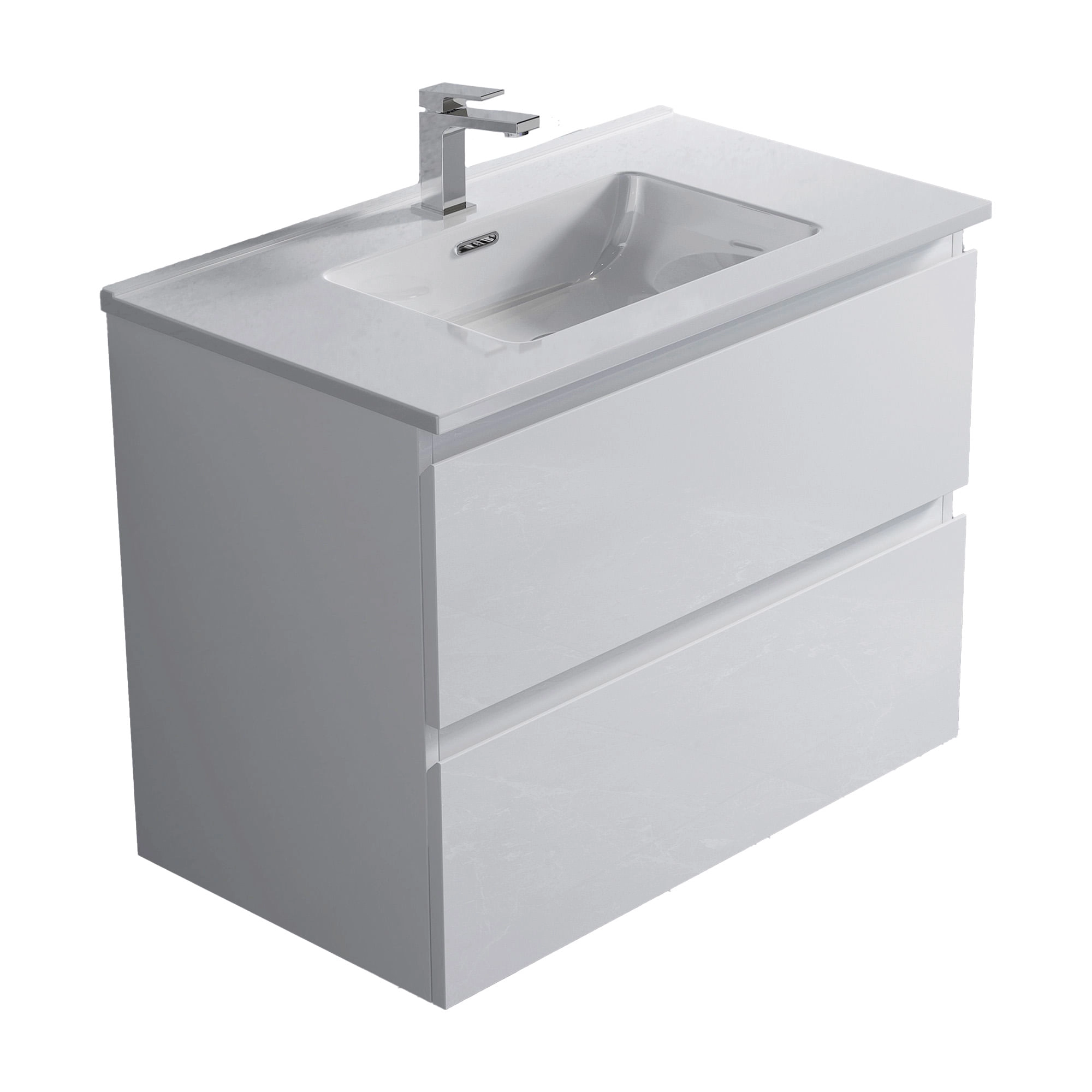 Mueble de Baño Albany con Lavamanos 800x450x600 mm 2 Cajones Matte White