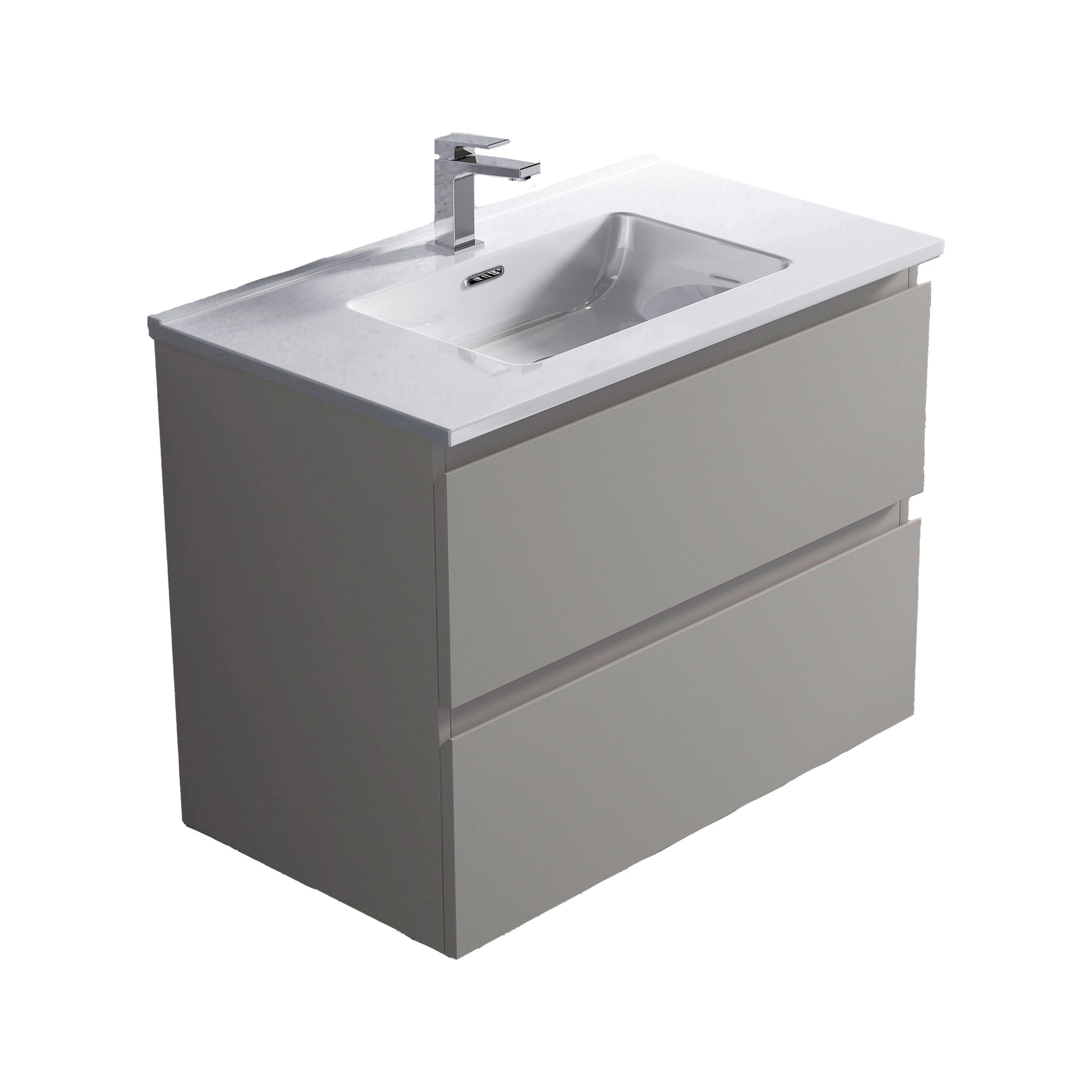 Mueble de Baño Albany con Lavamanos 800x450x600 mm 2 Cajones Moon Grey