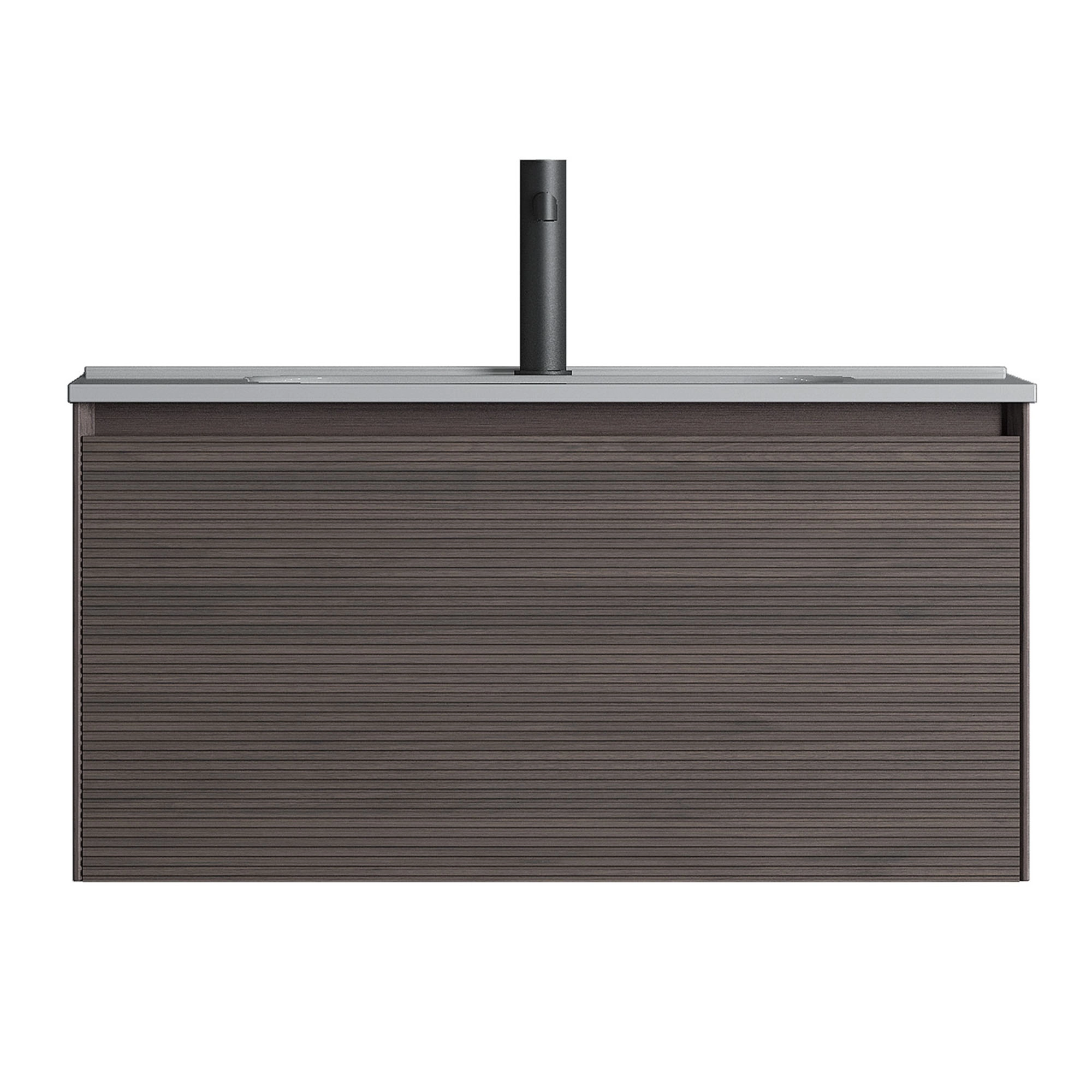 Mueble de Baño Edge con Lavamanos 800x418x465 mm 1 Cajón Walnut