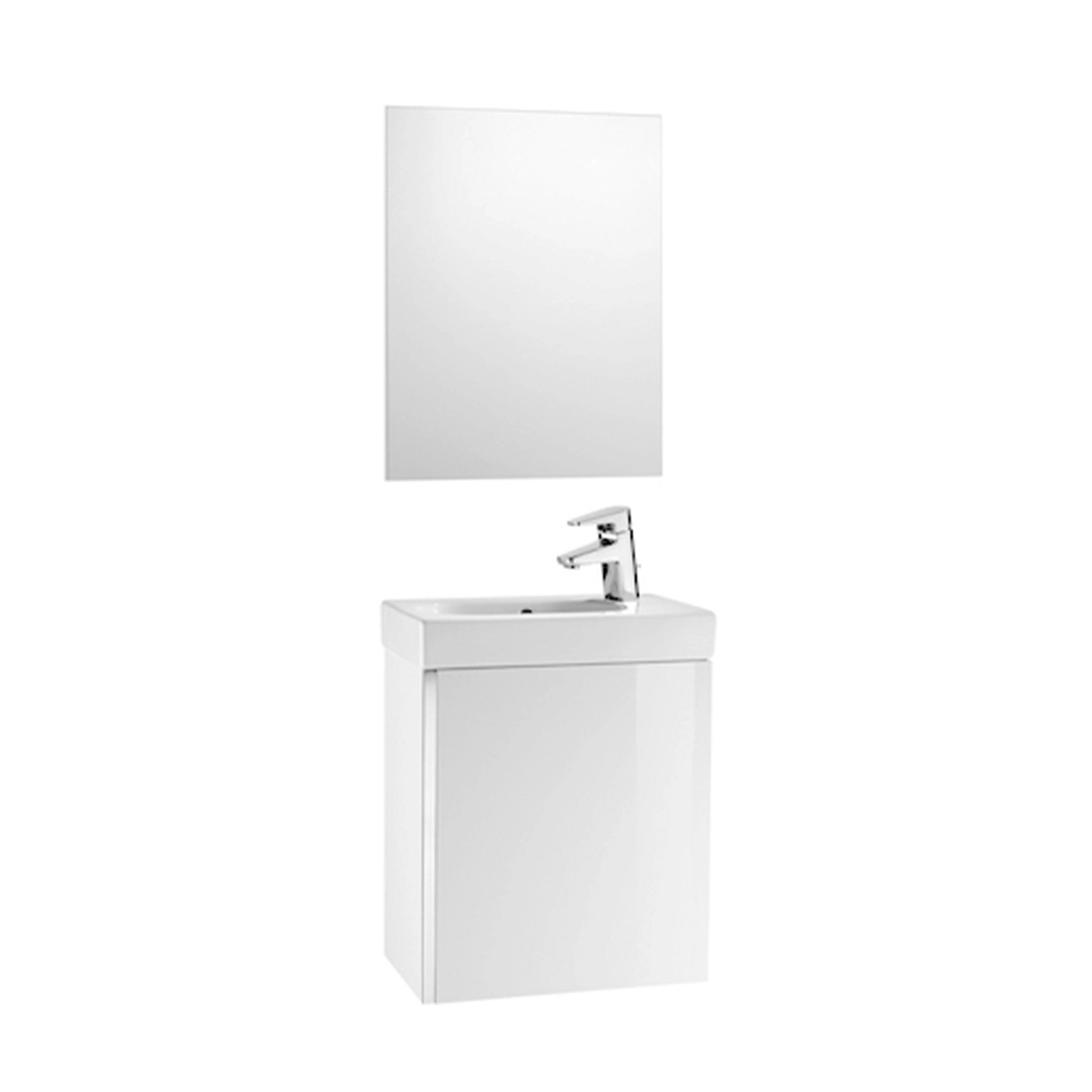 Mueble de Baño Mini con Lavamanos 450x450x575 mm 1 Puerta Blanco