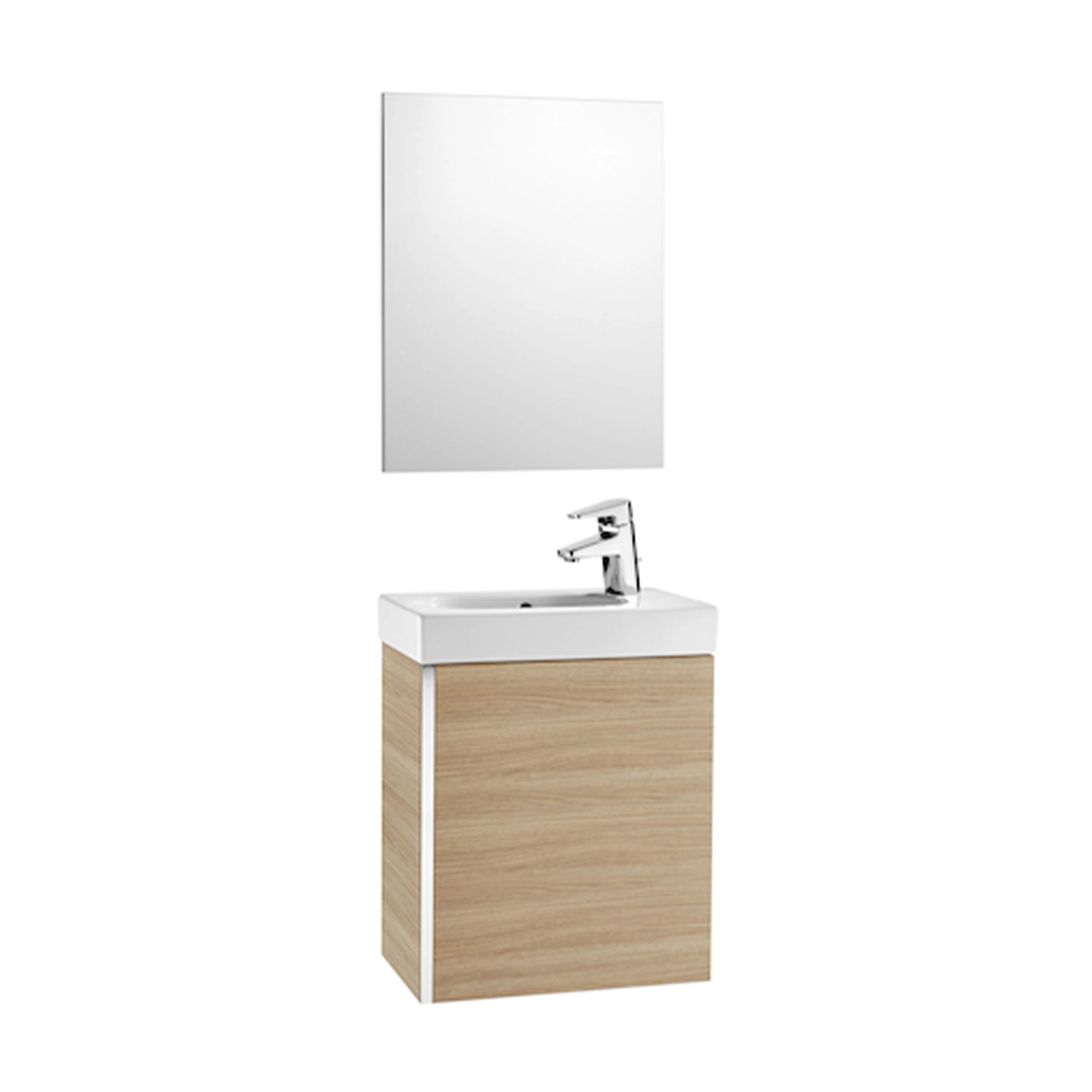 Mueble de Baño Mini con Lavamanos 450x450x575 mm 1 Puerta Roble