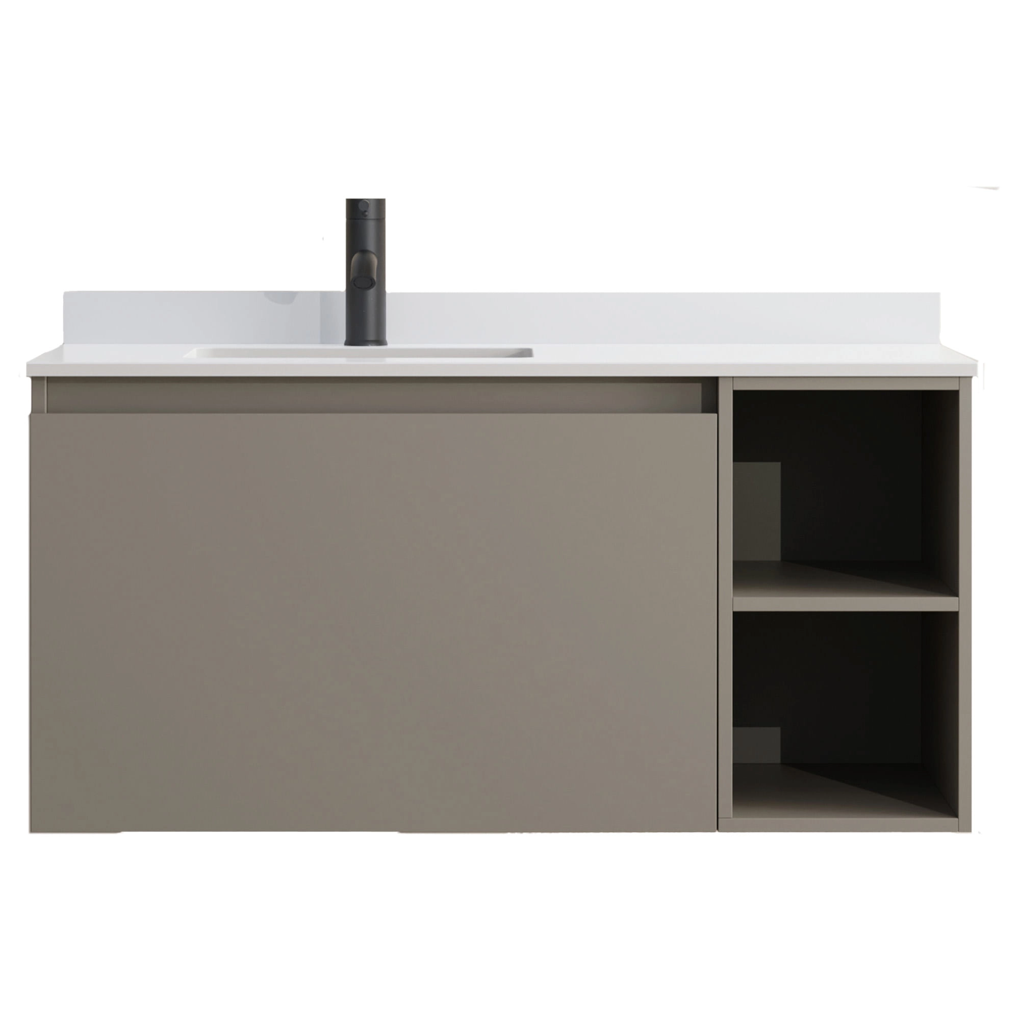 Mueble de Baño Princess con Lavamanos 1200x470x500 mm 1 Cajón y Repisa Grey Moka
