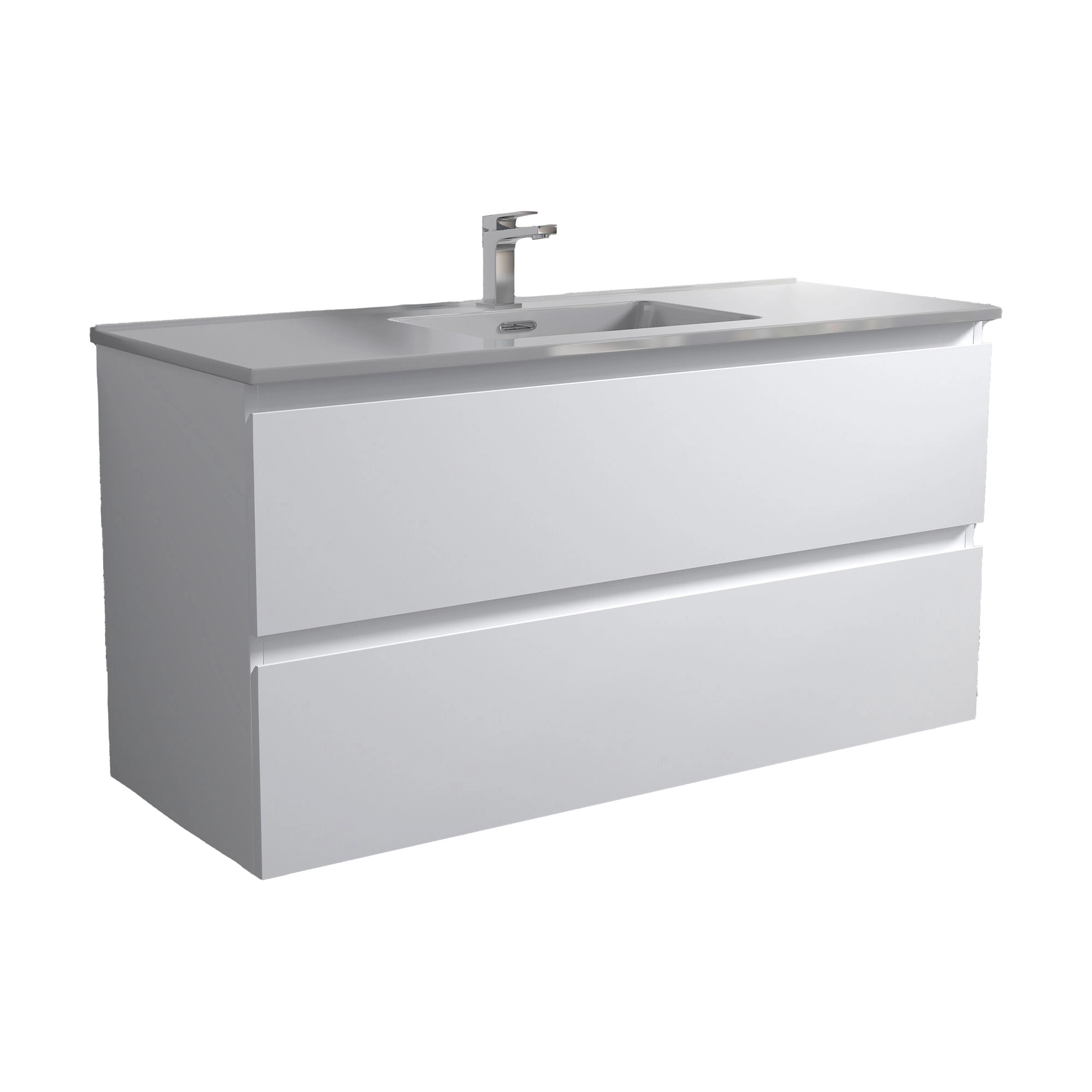 Mueble de Baño Albany con Lavamanos 1200x450x600 mm 2 Cajones Matte White