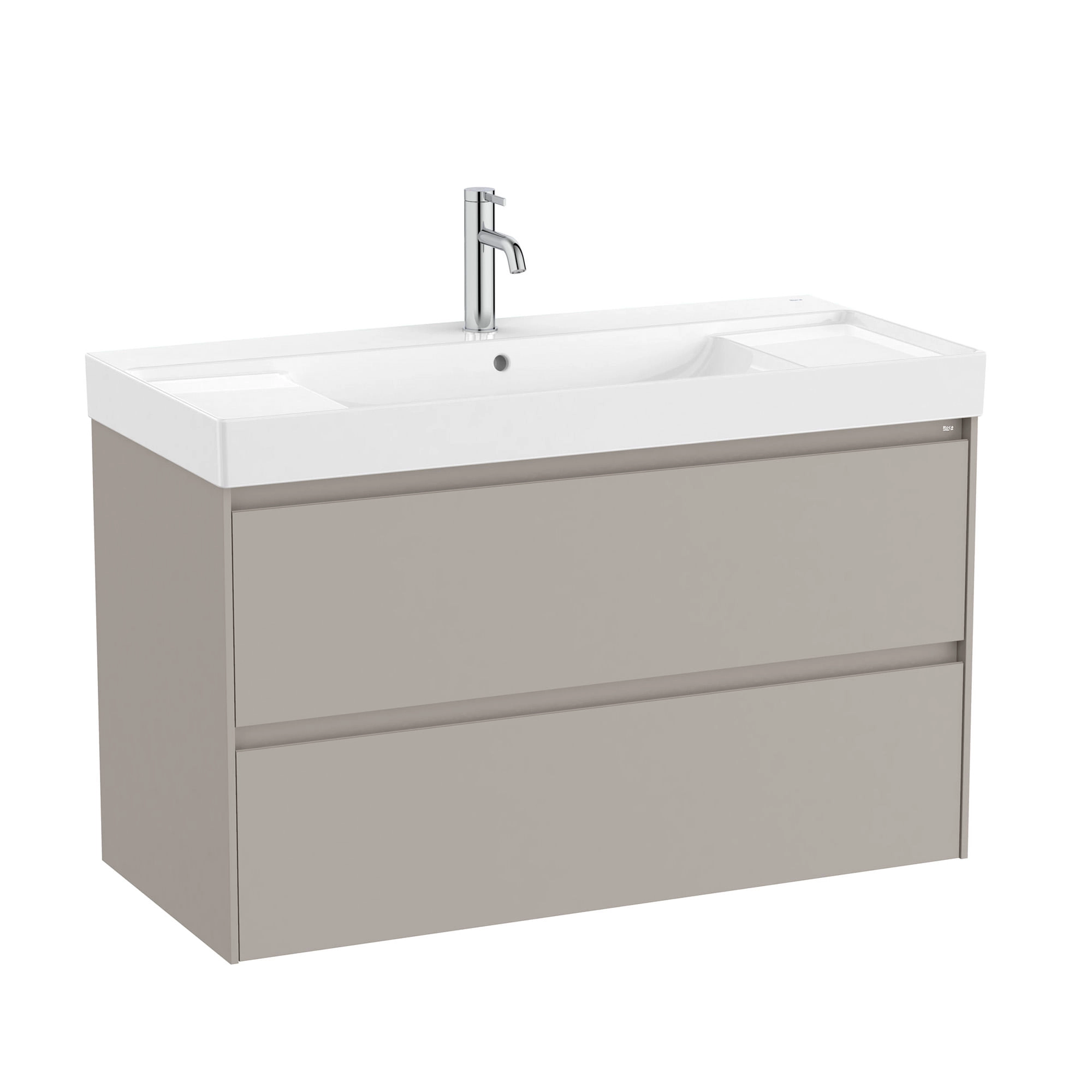 Mueble de Baño Ona con Lavamanos 1000x460x645 mm Gris 2 Cajones