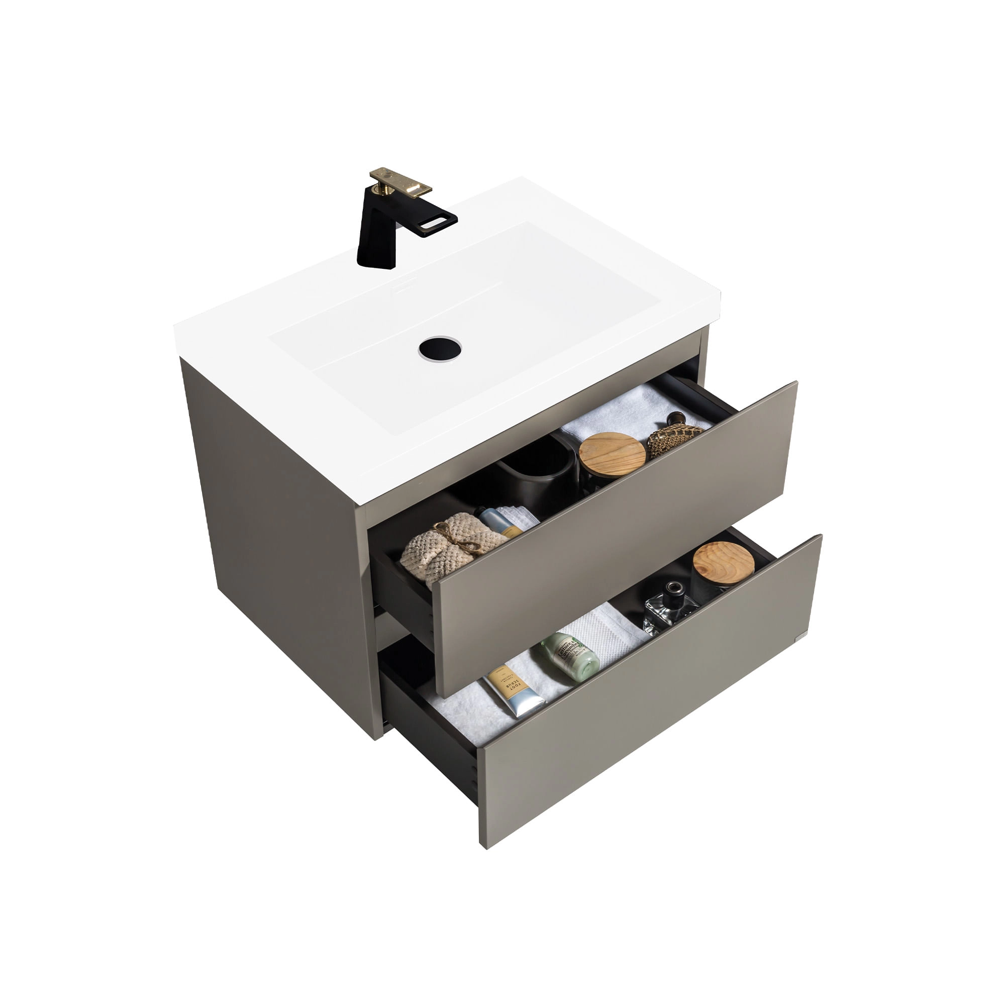 Mueble de Baño City con Lavamanos 600x476x500 mm Thunder Grey Matt