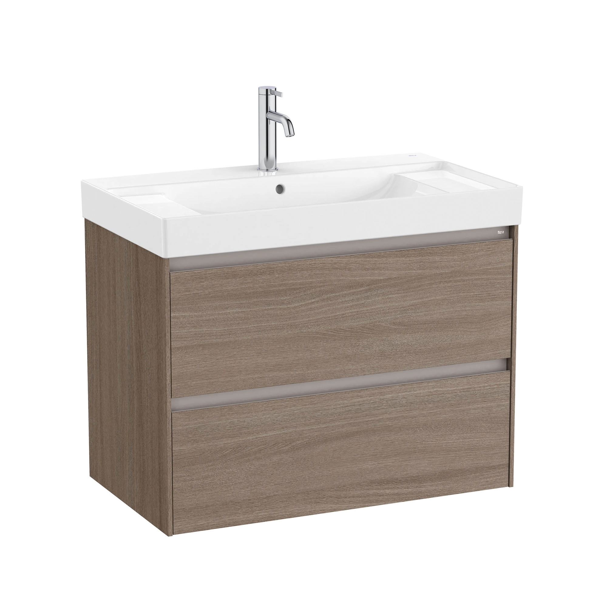 Mueble de Baño Ona con Lavamanos 800x460x645 mm Café 2 Cajones