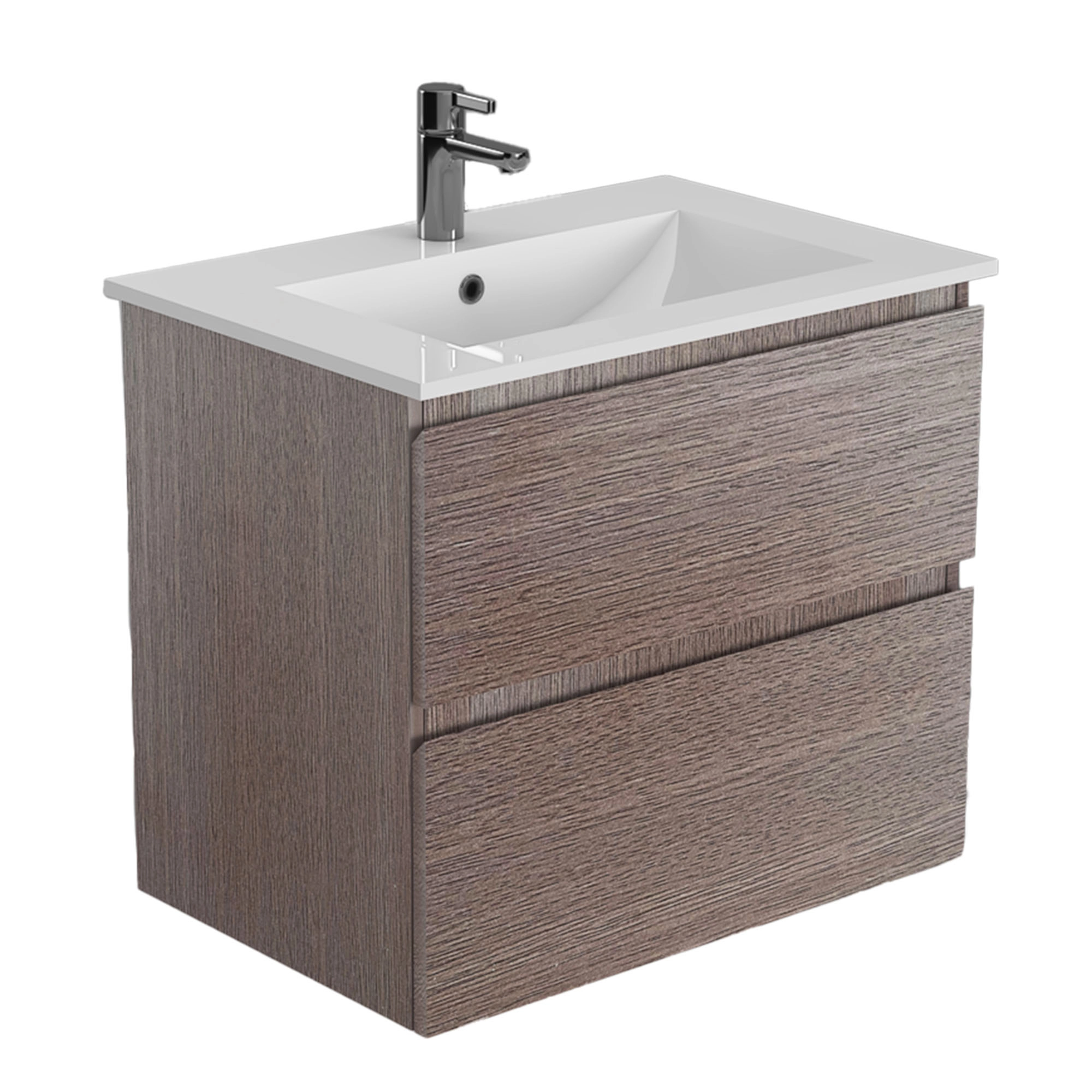 Mueble de Baño Delfos con Lavamanos 1200x450x600 mm 2 Cajones Greywood