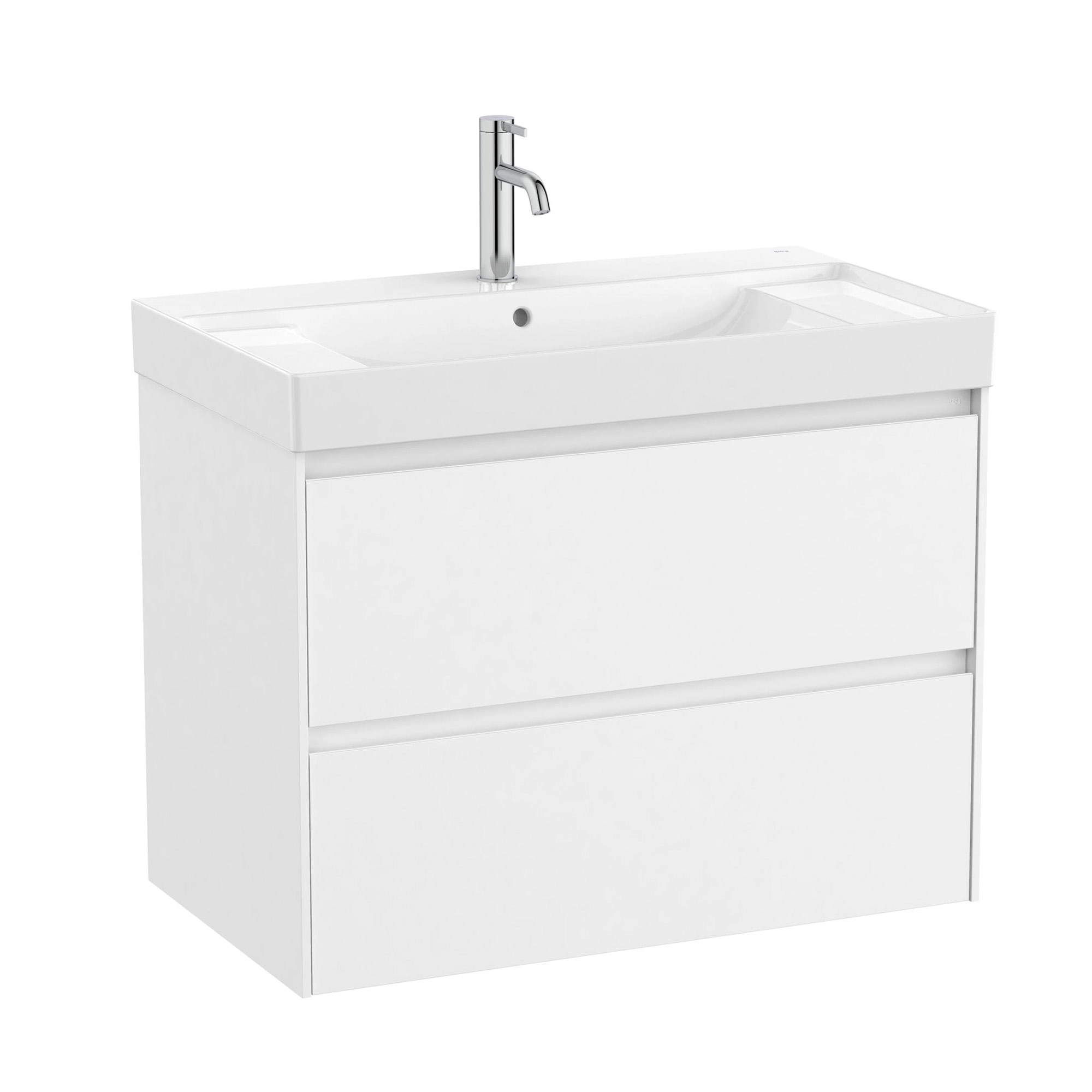 Mueble de Baño Ona con Lavamanos 800x460x645 mm Blanco 2 Cajones