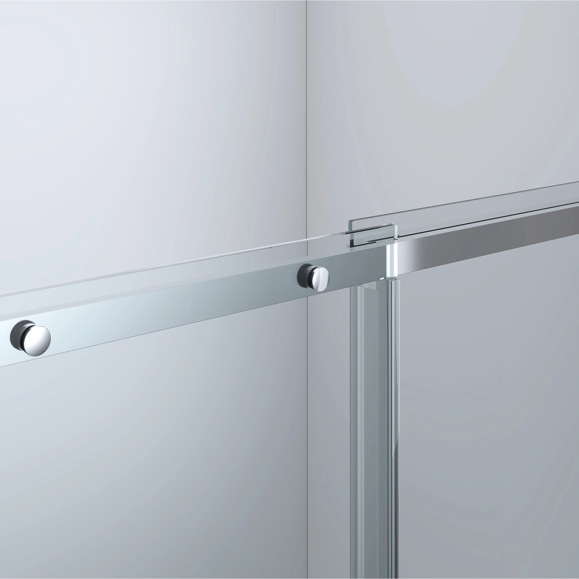 Mampara Ducha Grecia Corredera Vidrio Templado Reversible Cromada 1200x1950 mm