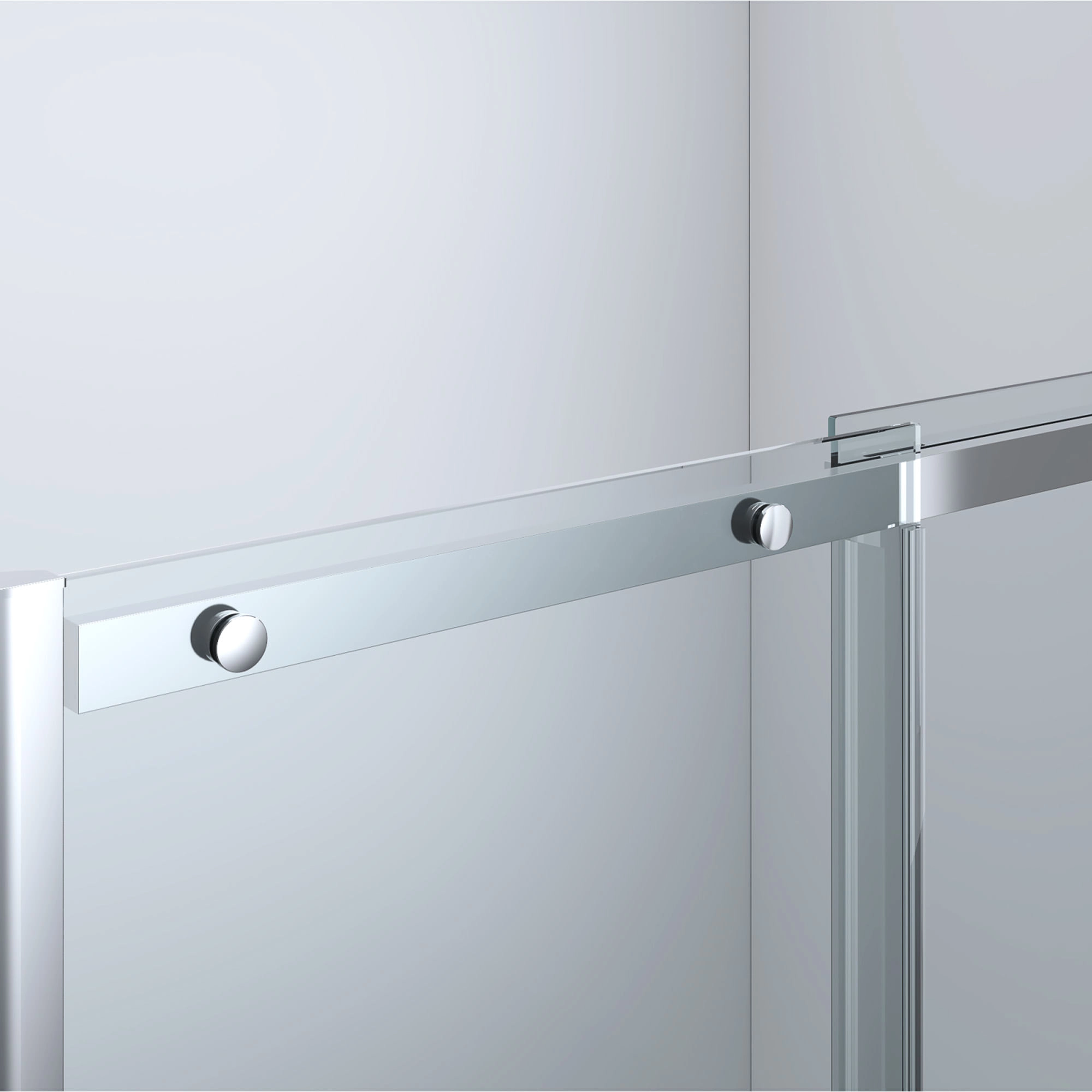 Mampara Ducha Grecia Corredera Vidrio Templado Reversible Cromada 1400x1950 mm