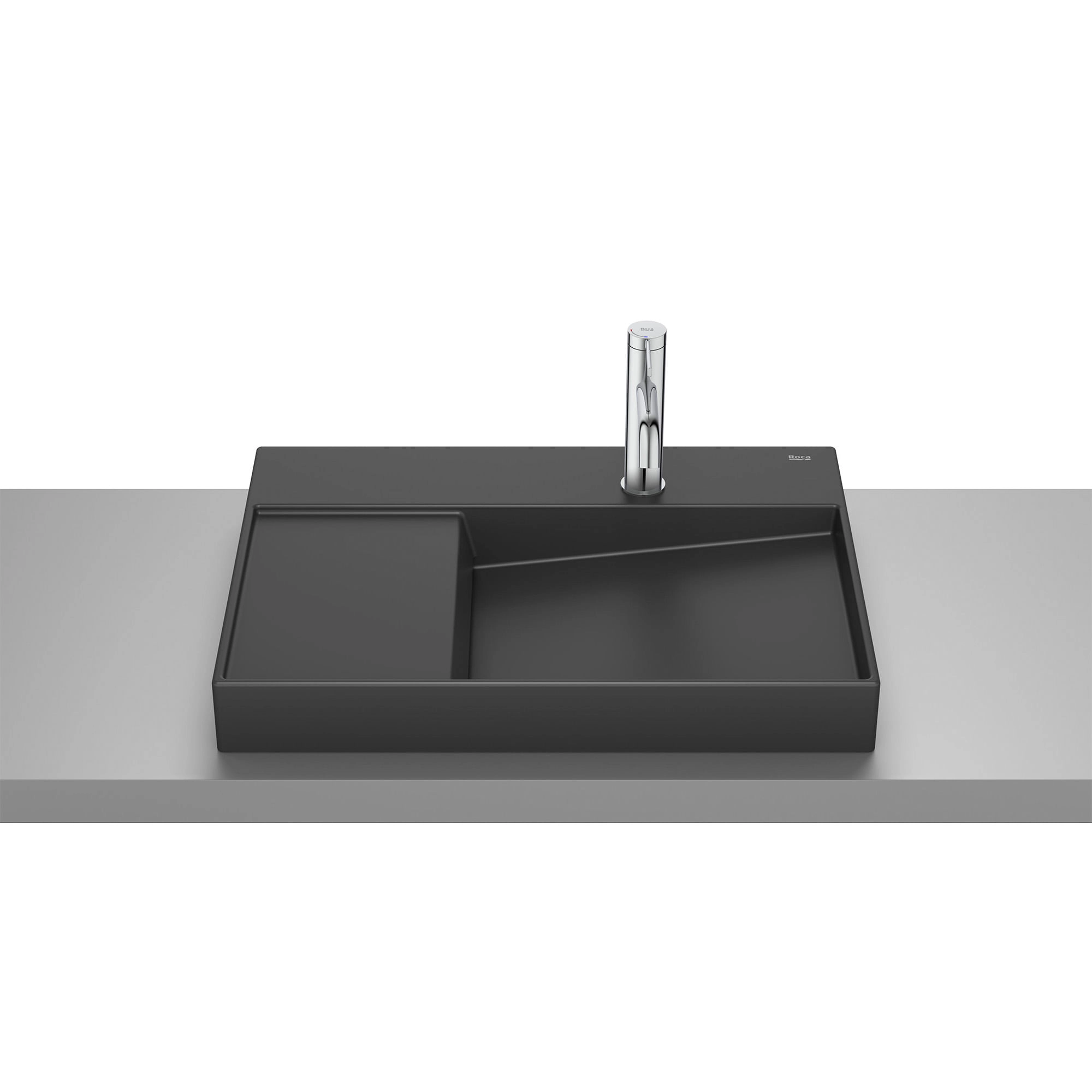 Lavamanos de Sobreponer Horizon View Negro 600x420x80 mm