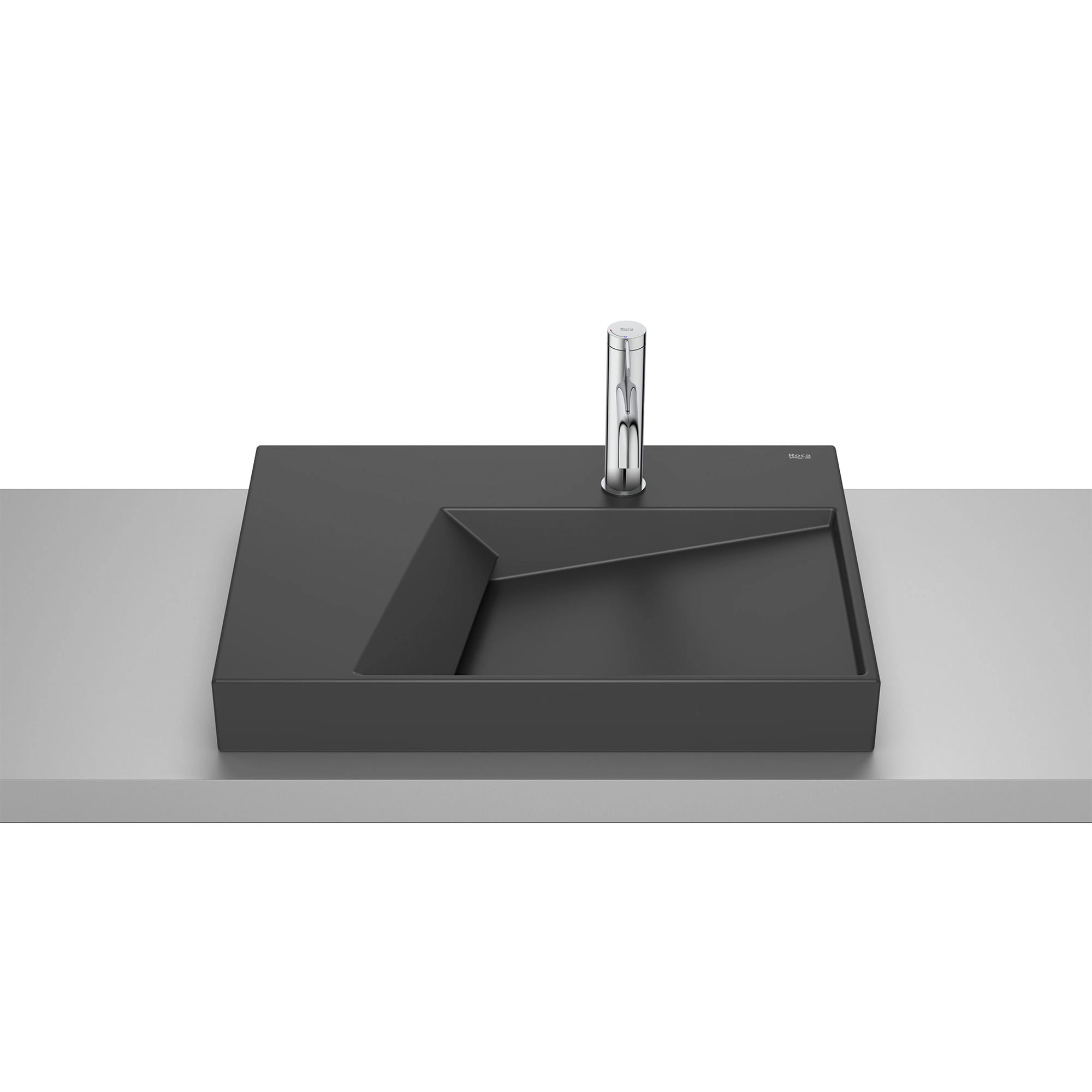 Lavamanos de Sobreponer Horizon Geometric Negro 600x420x80 mm