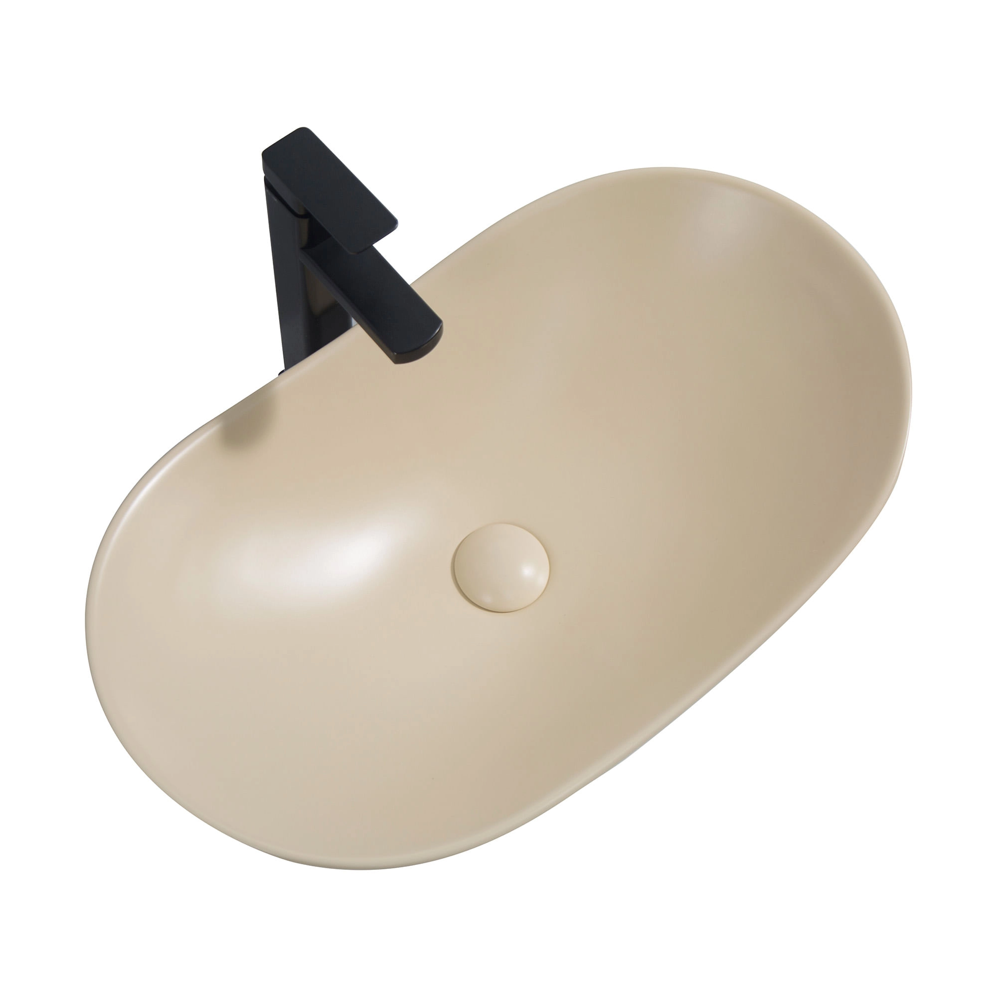 Lavamanos Cloud Beige 62x36 cm con desagüe