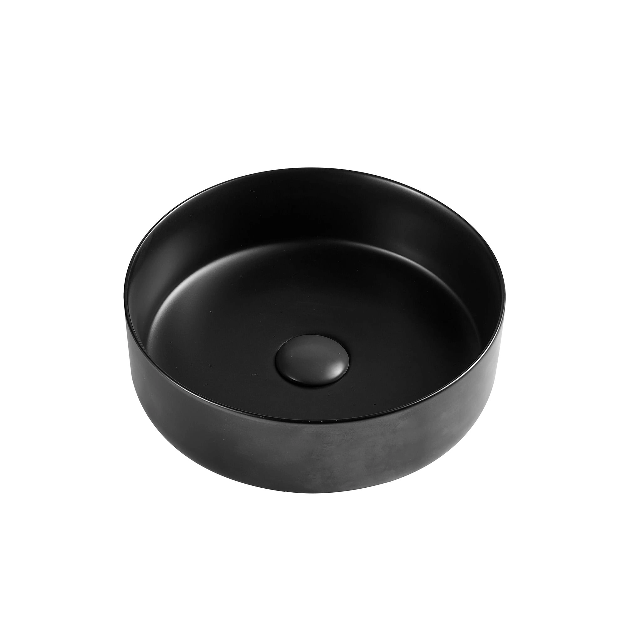 Lavamanos Redondo de Sobreponer Tripoli Negro Mate 355x355x120 mm