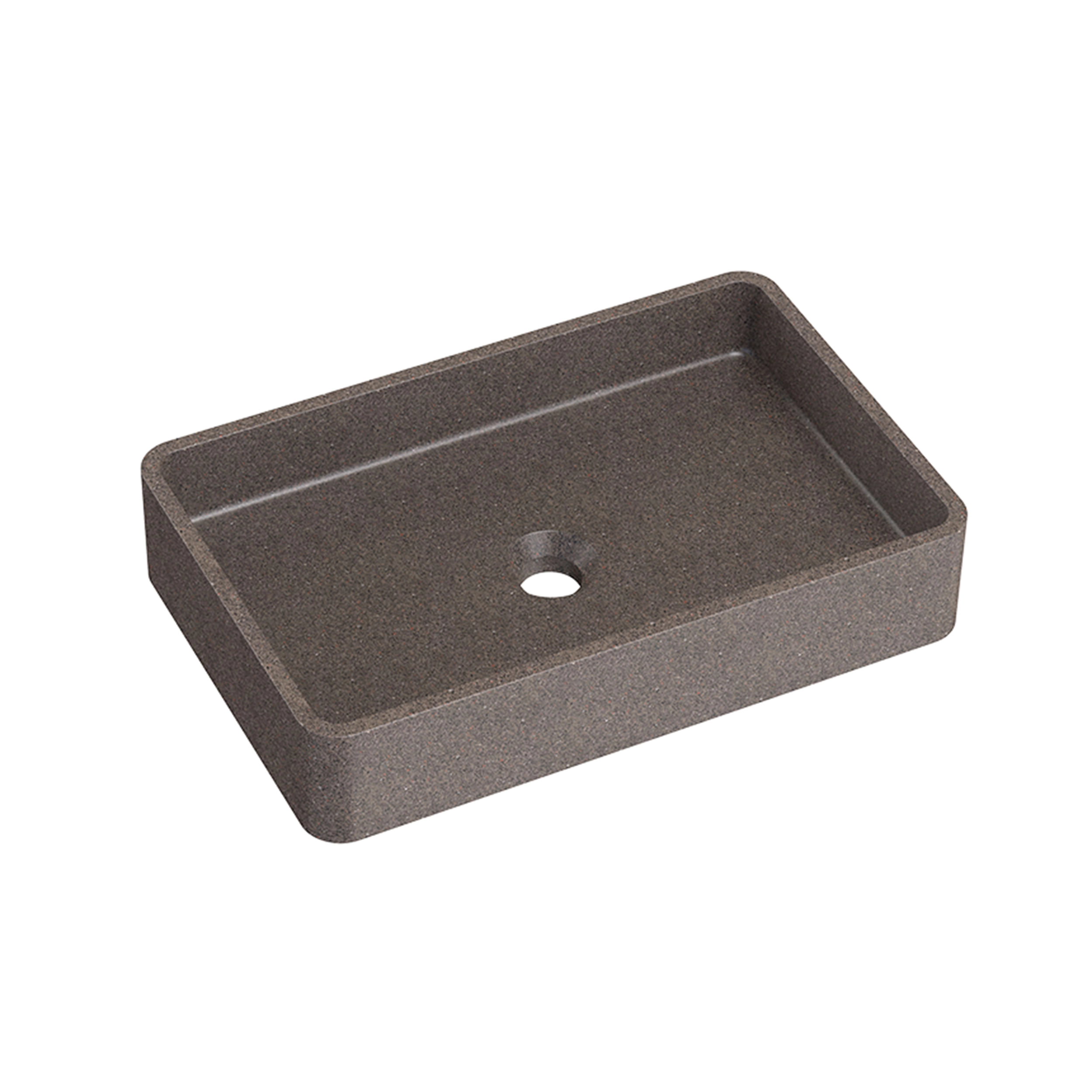 Lavamanos Sorrento Sobre Cubierta Rectangular sin Rebalse Negro Sandstone