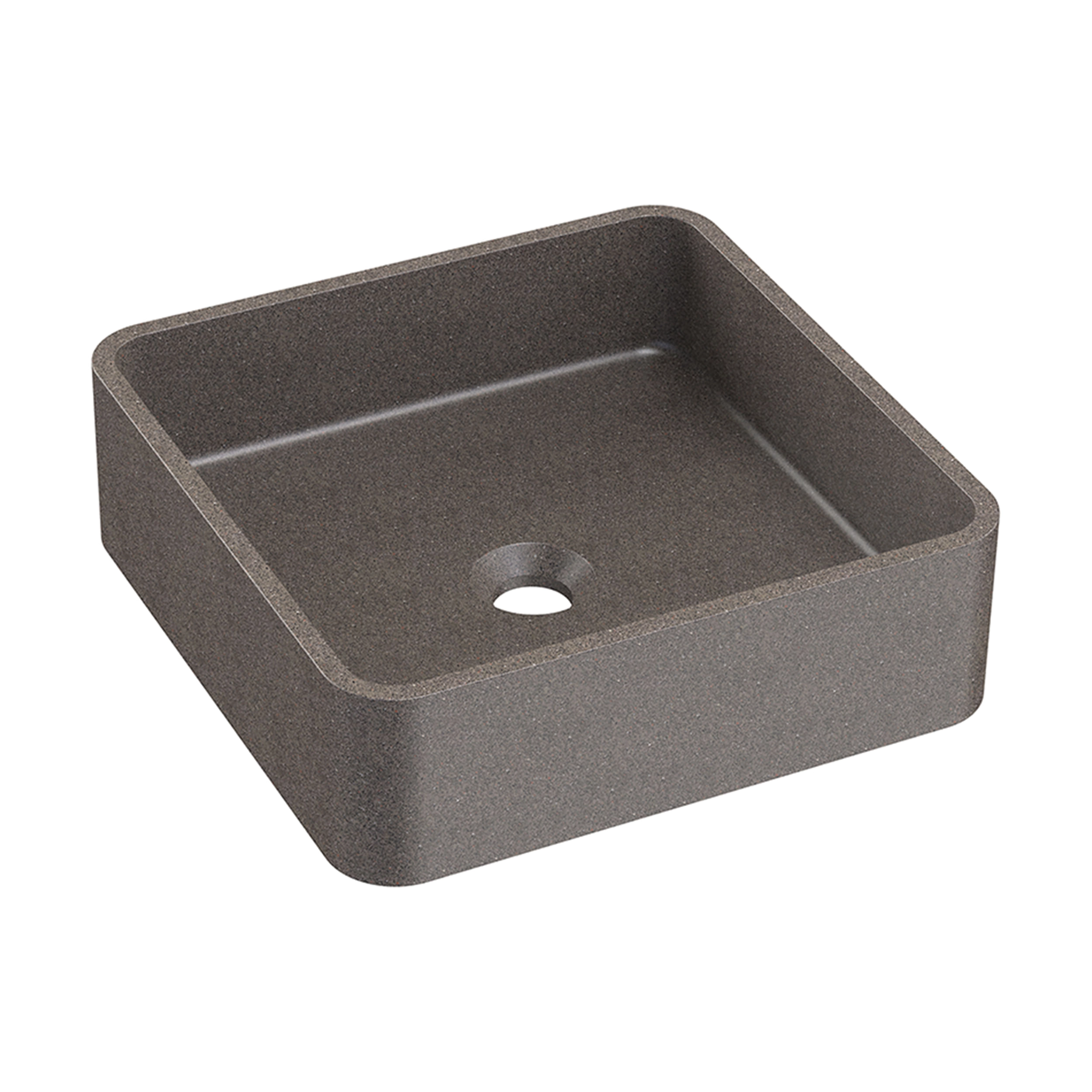 Lavamanos Malai Sobre Cubierta Rectangular sin Rebalse Negro Sandstone