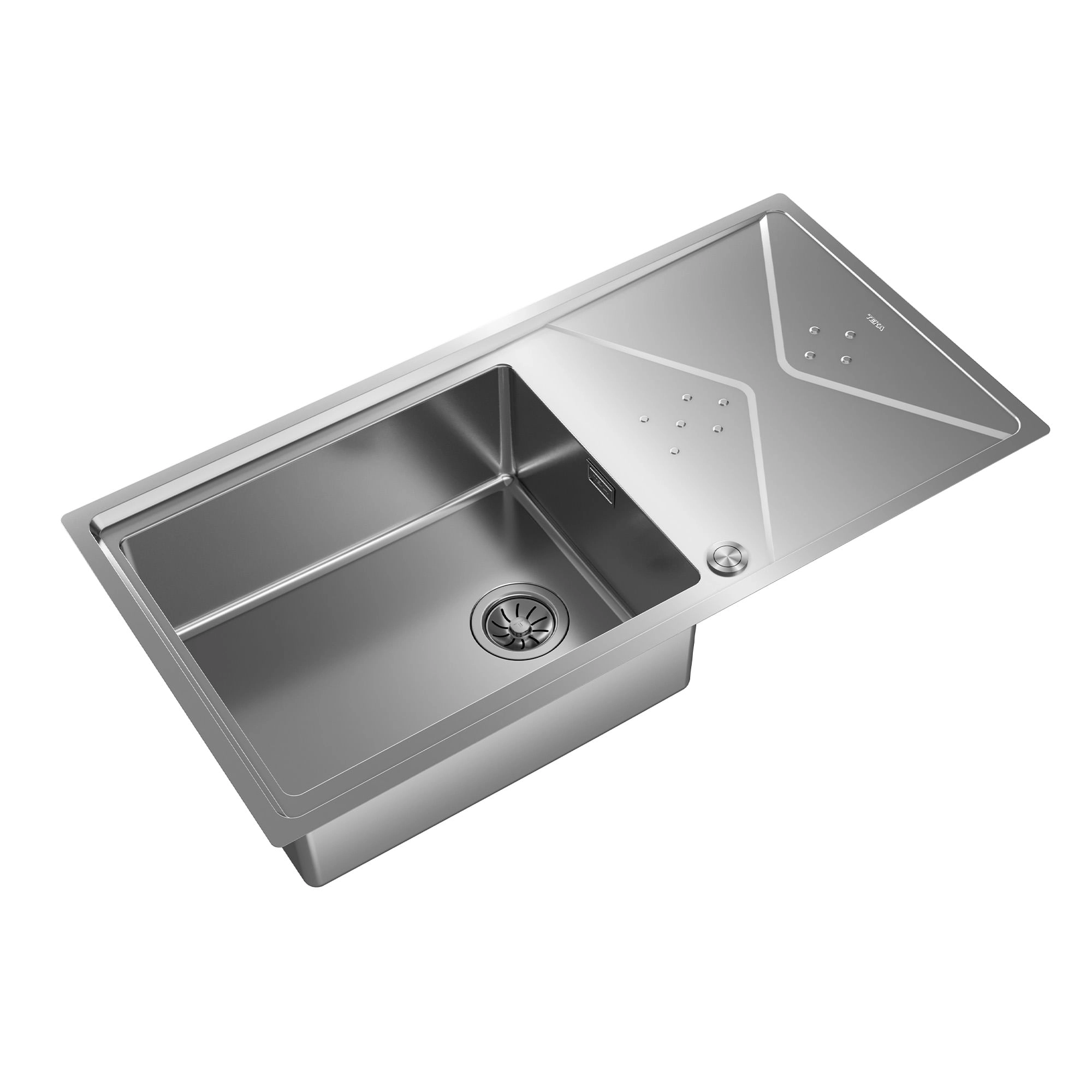 Lavaplatos Brooklyn 1 Cubeta y Escurridor Acero 984x504x210 mm