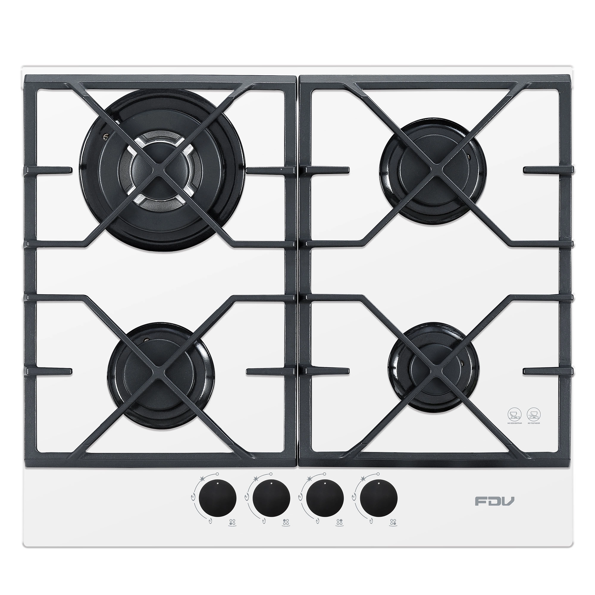 Encimera FDV Signature Gas Nat Blanco 60 cm