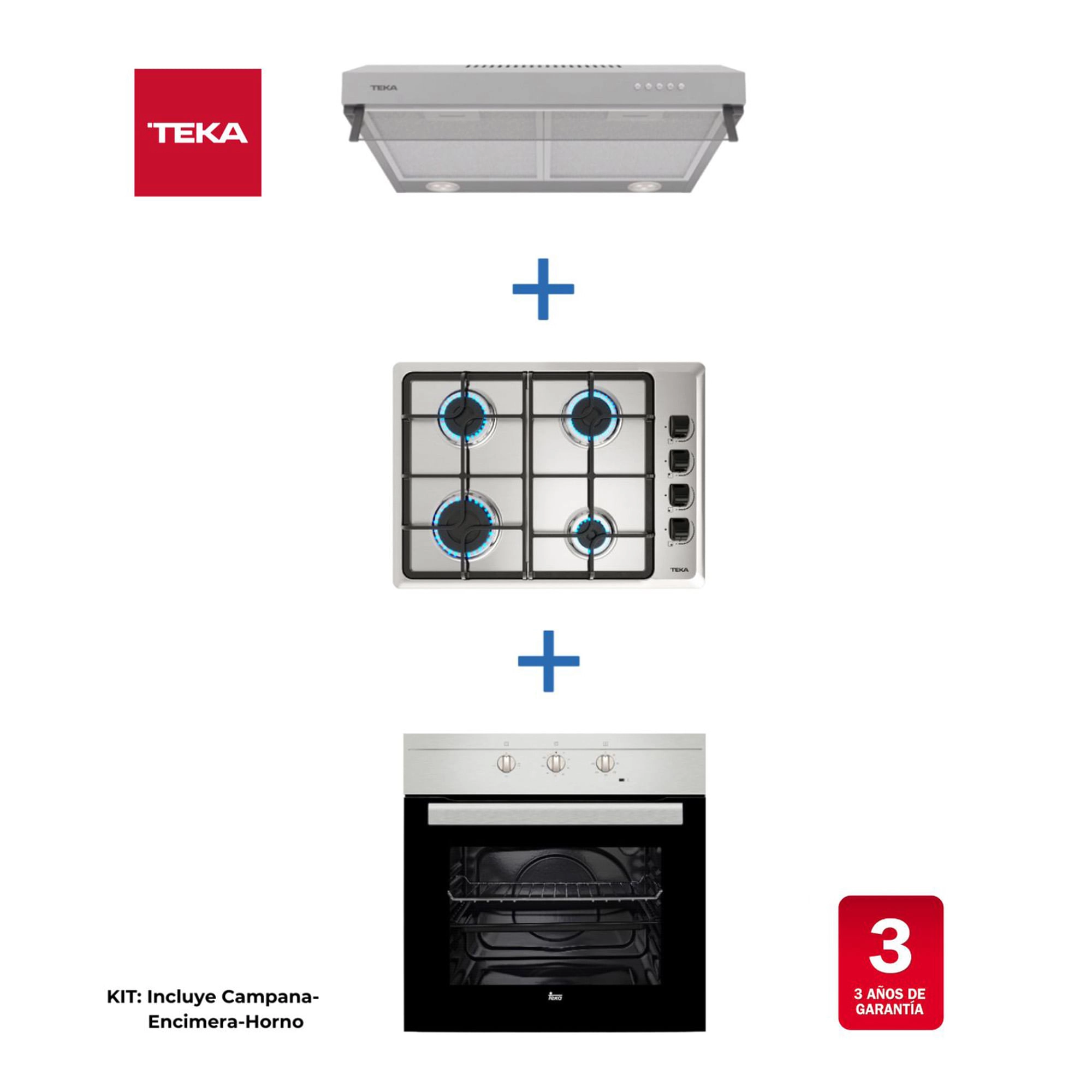Pack Horno Hs 445 + Encimera HLX 540 BUT + Campana CX 62120