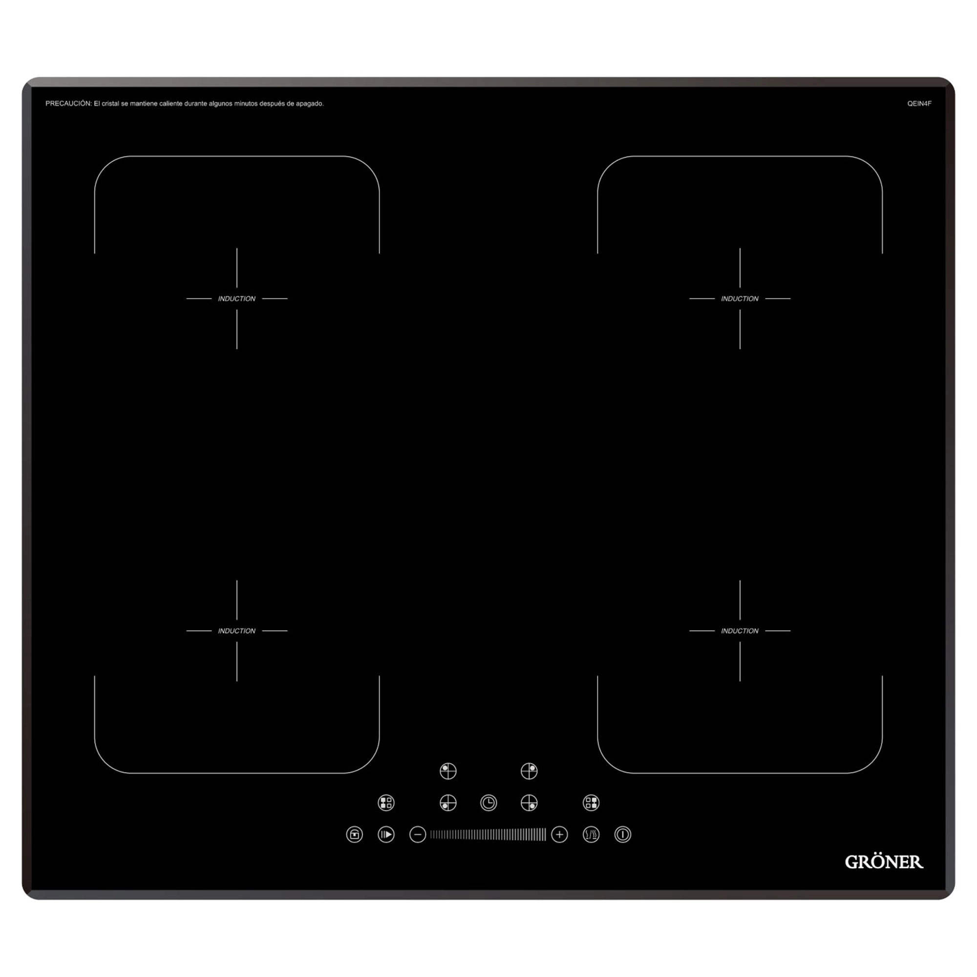 Encimera Induccion 4 Zonas QEIN4F 60x55 cm