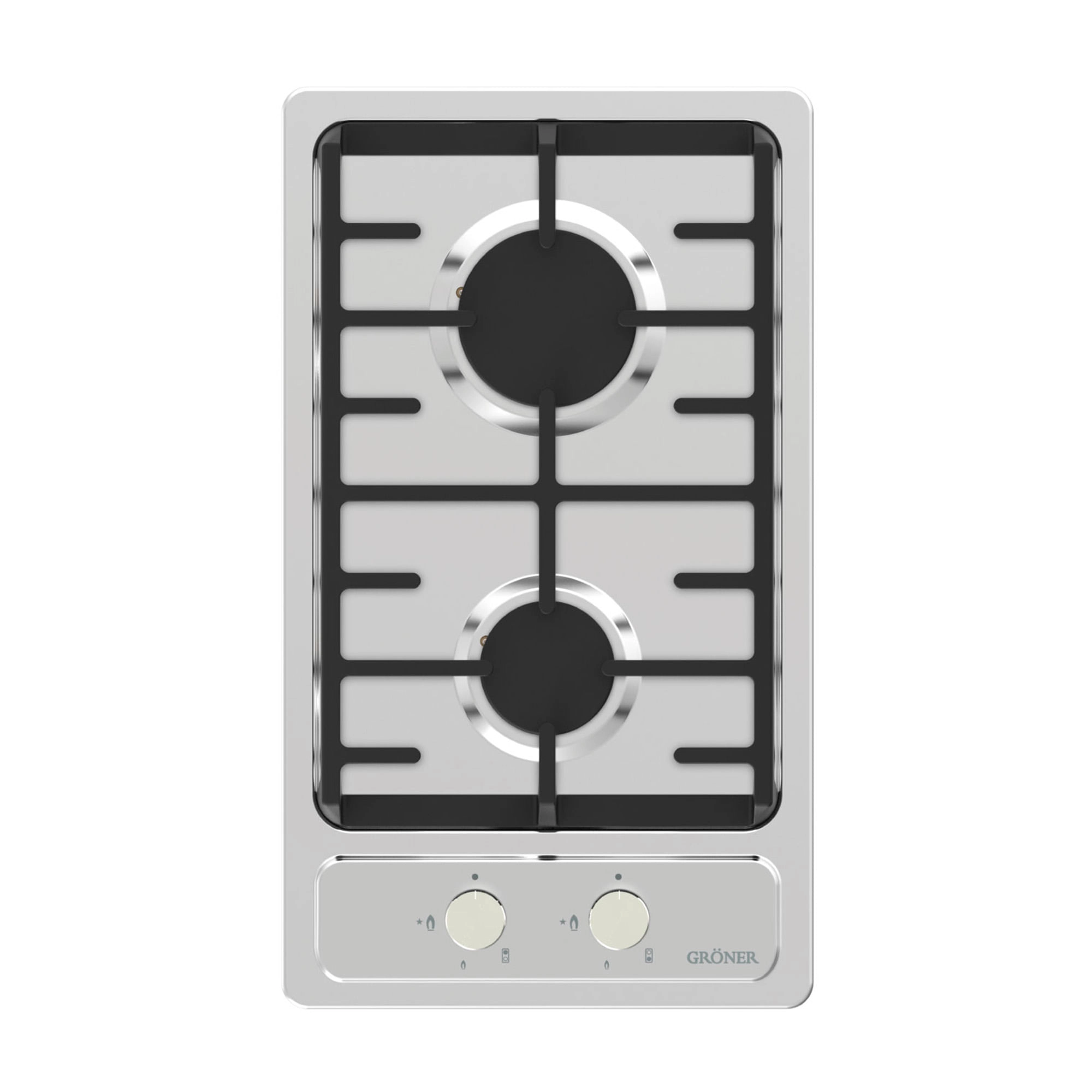 Encimera A Gas 2 Quemadores Inoxidable QEG2 30x50 cm